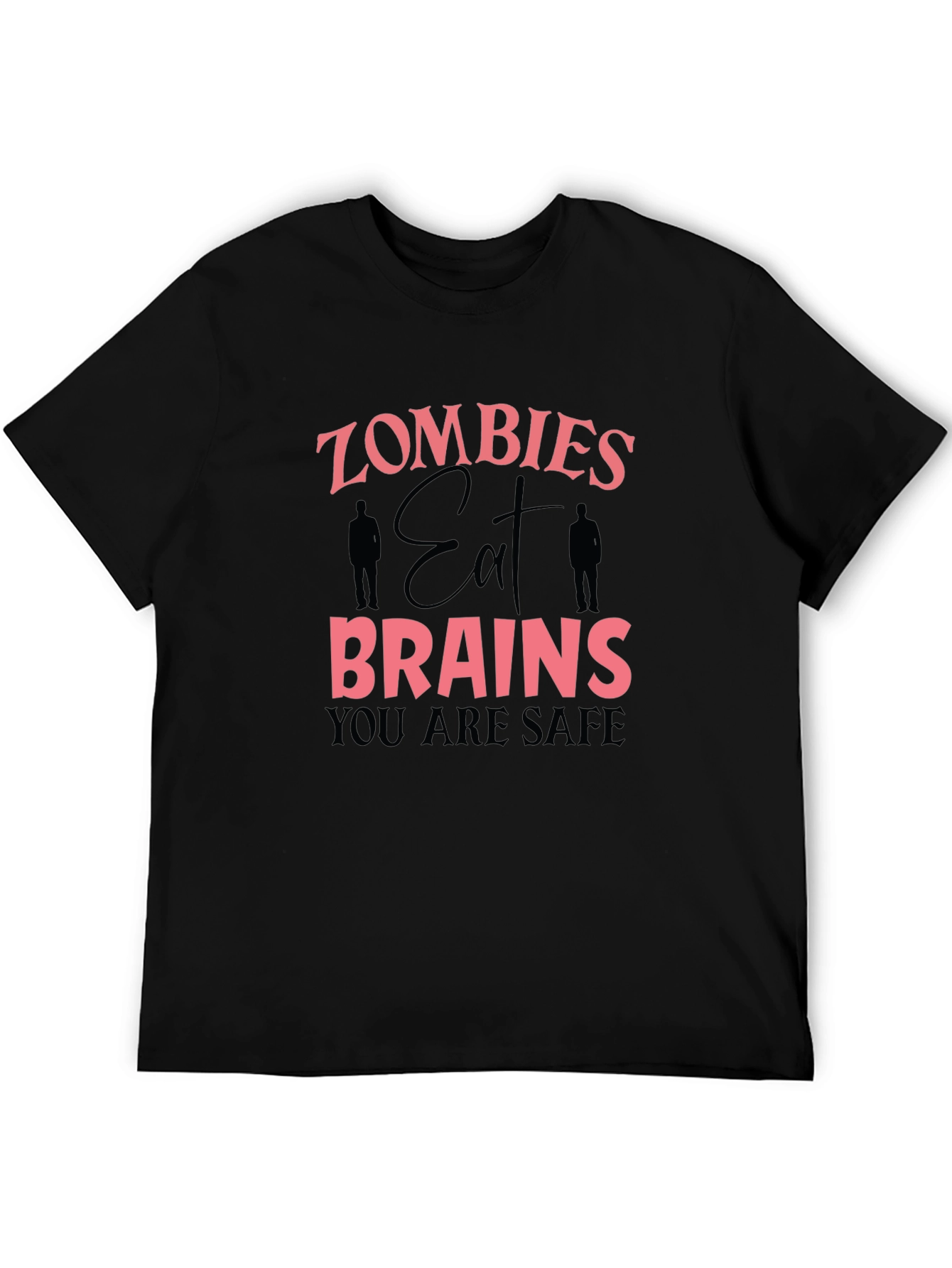 Zombie Eat Brains Graphic Tee Funny Halloween T-Shirt