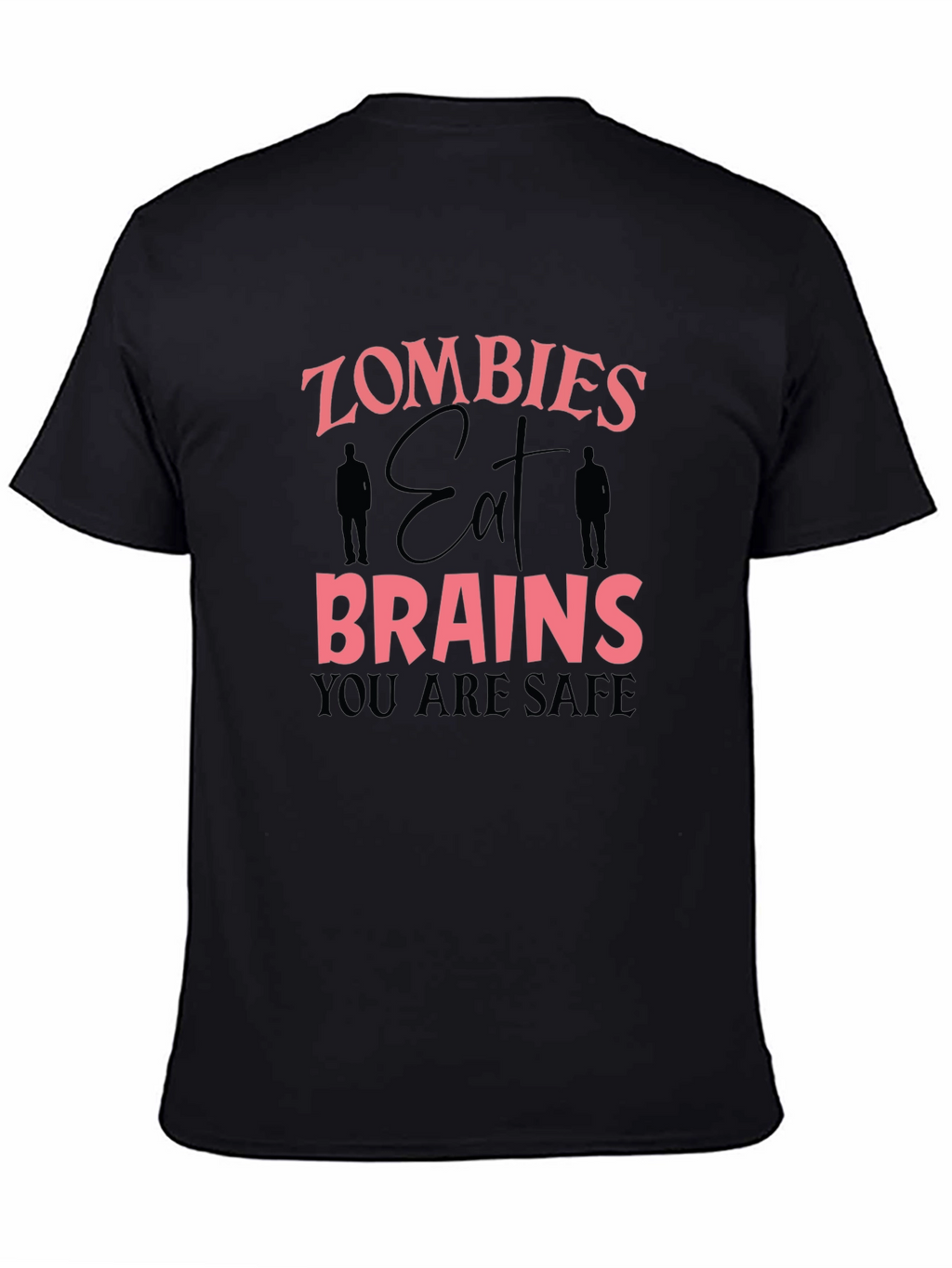 Zombie Eat Brains Graphic Tee Funny Halloween T-Shirt