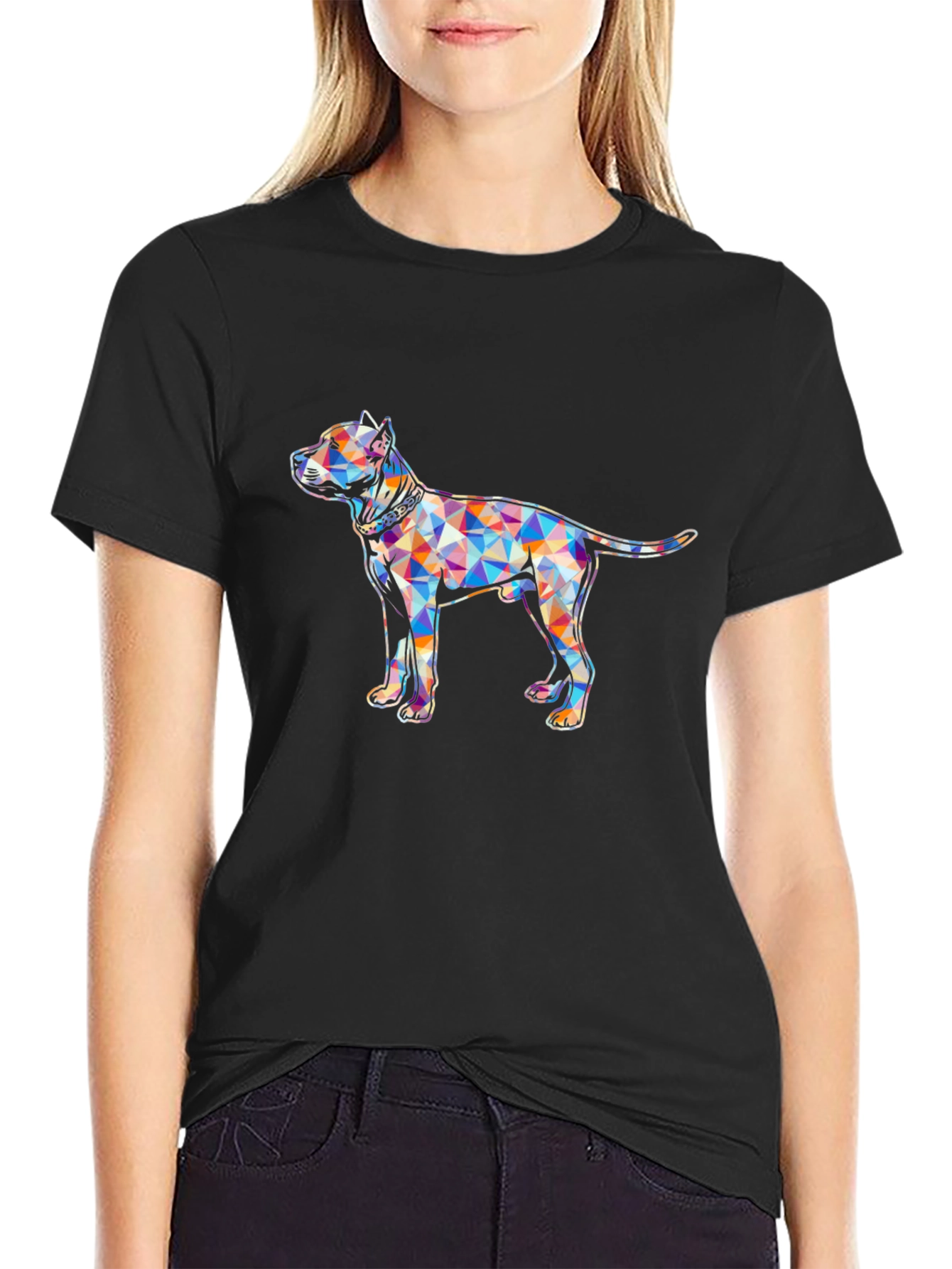 Geometric Pitbull Graphic Tee