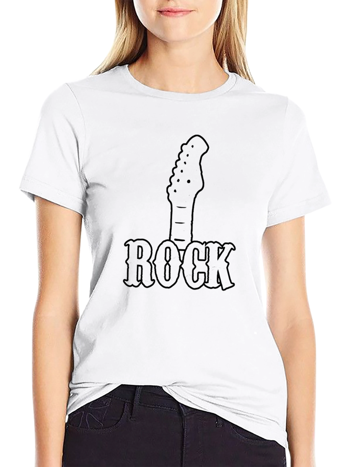 Rock Guitar T-Shirt - Black Music Tee
