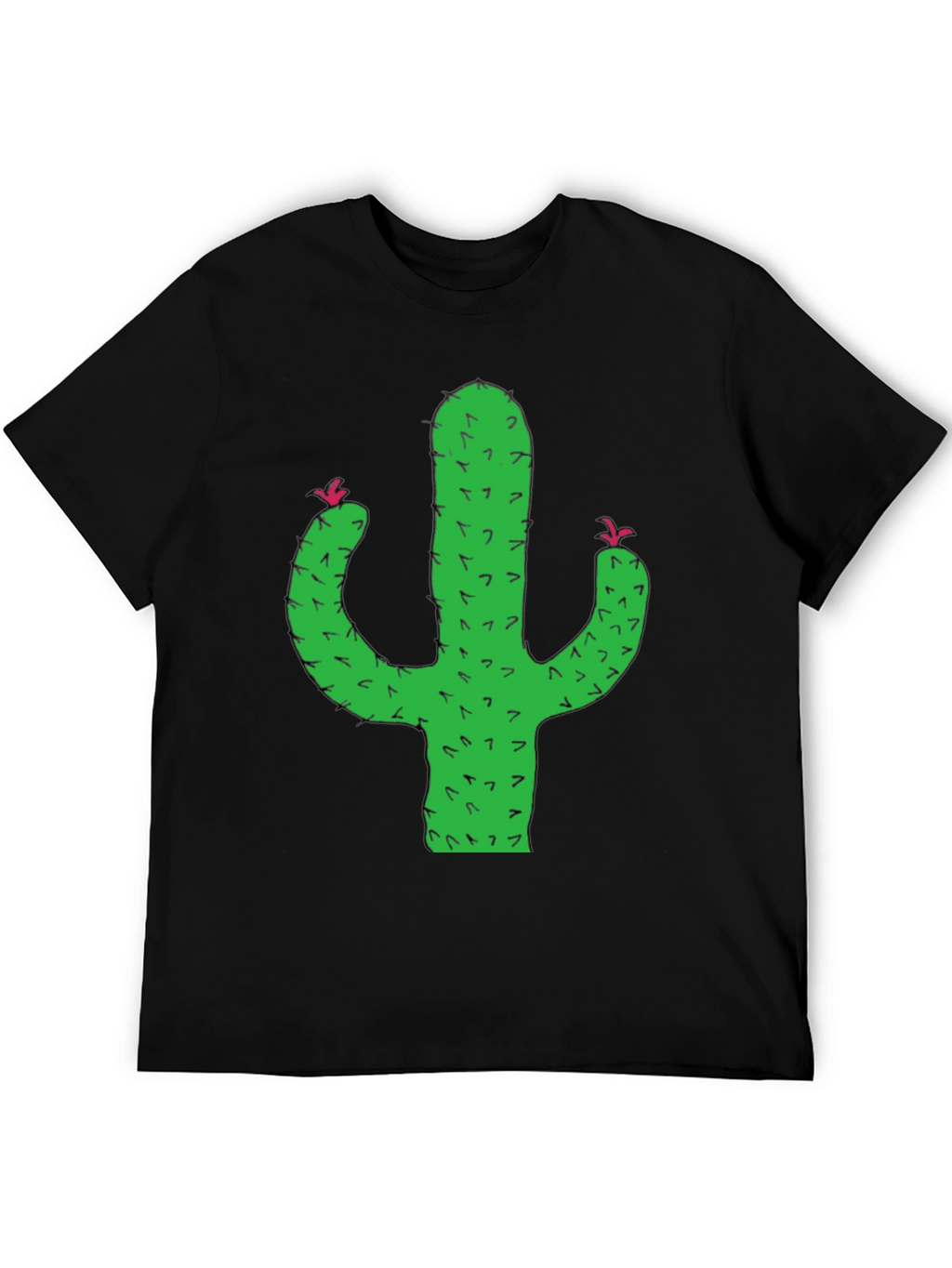 Cactus Graphic Tee - Black Short Sleeve T-Shirt