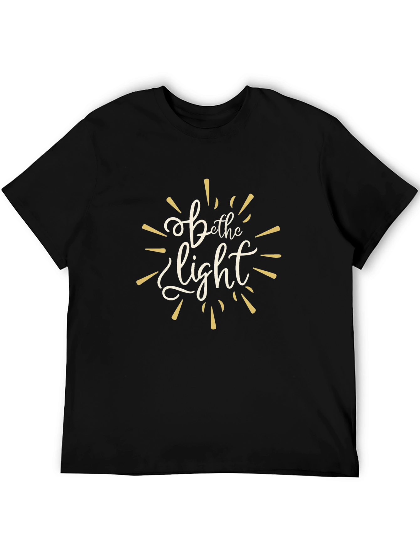 Be the Light Graphic Tee - Motivational Black T-Shirt