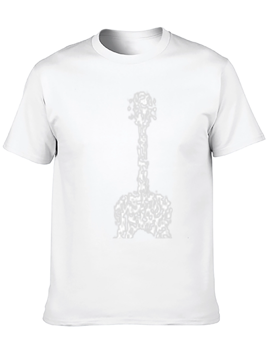 Abstract Guitar Graphic Tee - Black Cotton Blend