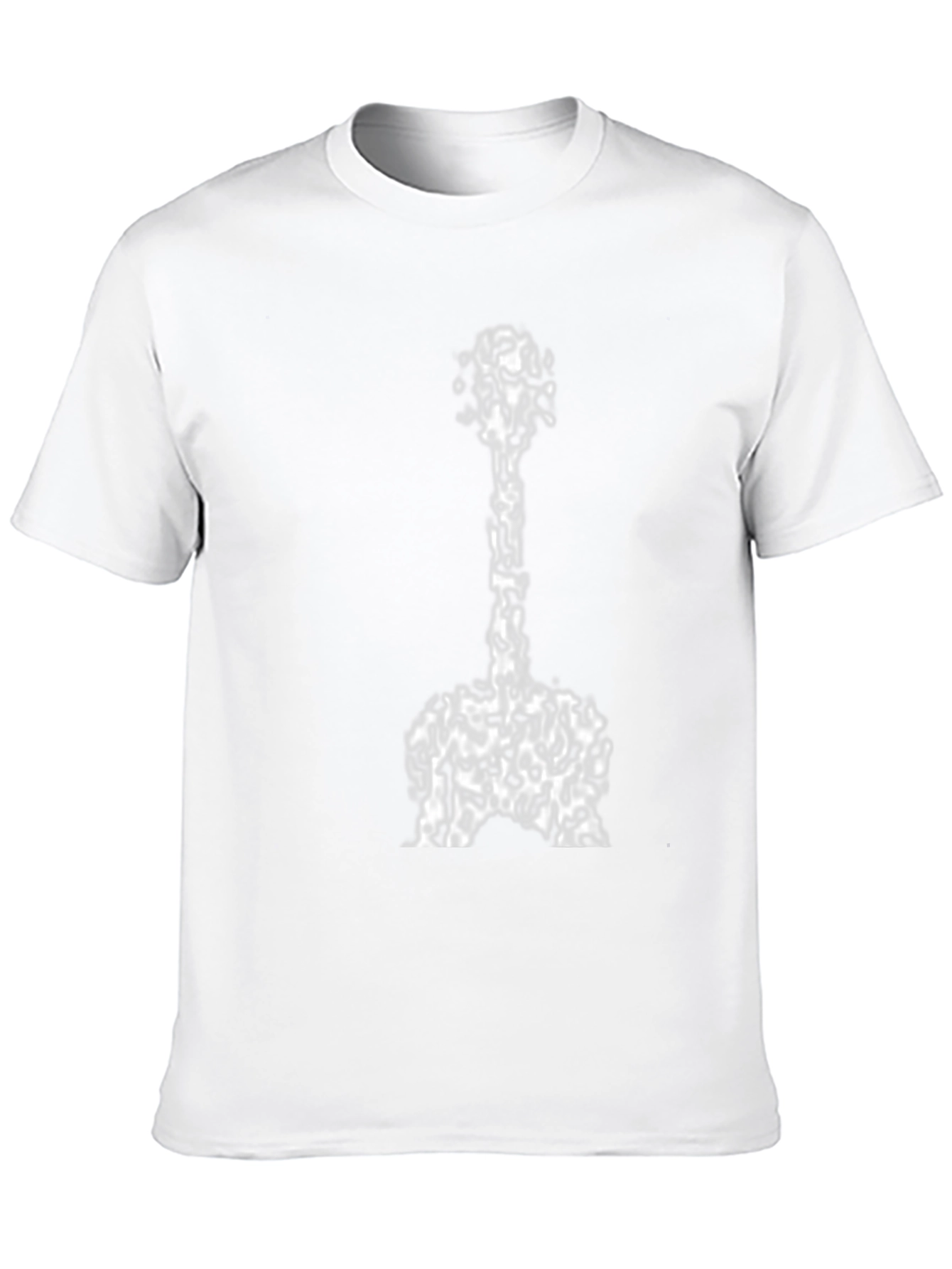 Abstract Guitar Graphic Tee - Black Cotton Blend