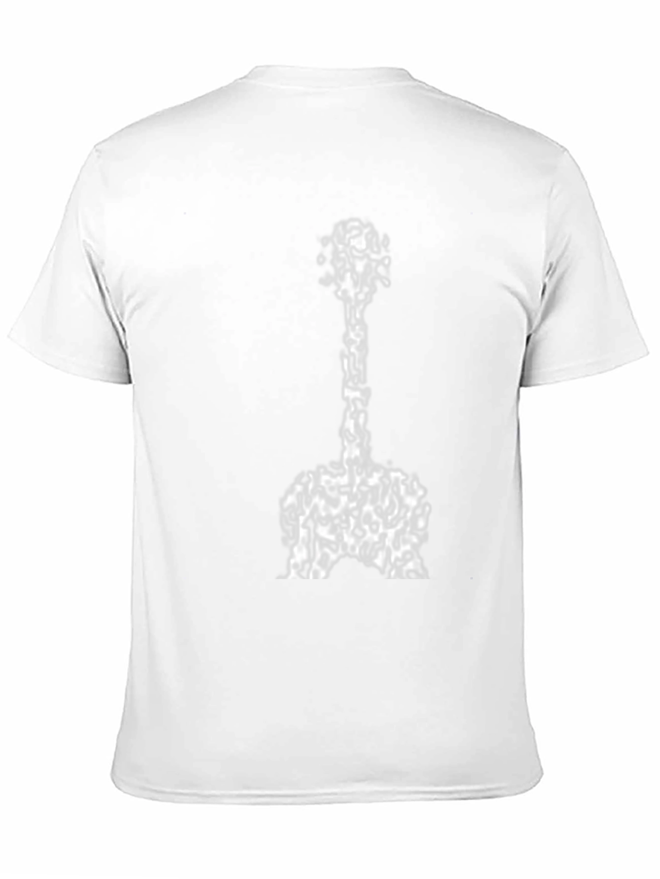 Abstract Guitar Graphic Tee - Black Cotton Blend