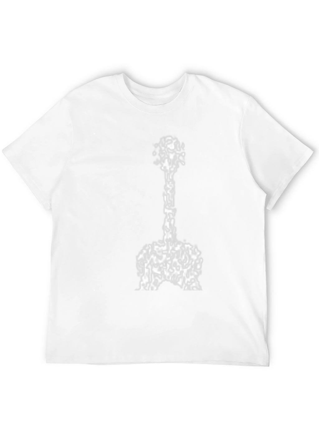 Abstract Guitar Graphic Tee - Black Cotton Blend