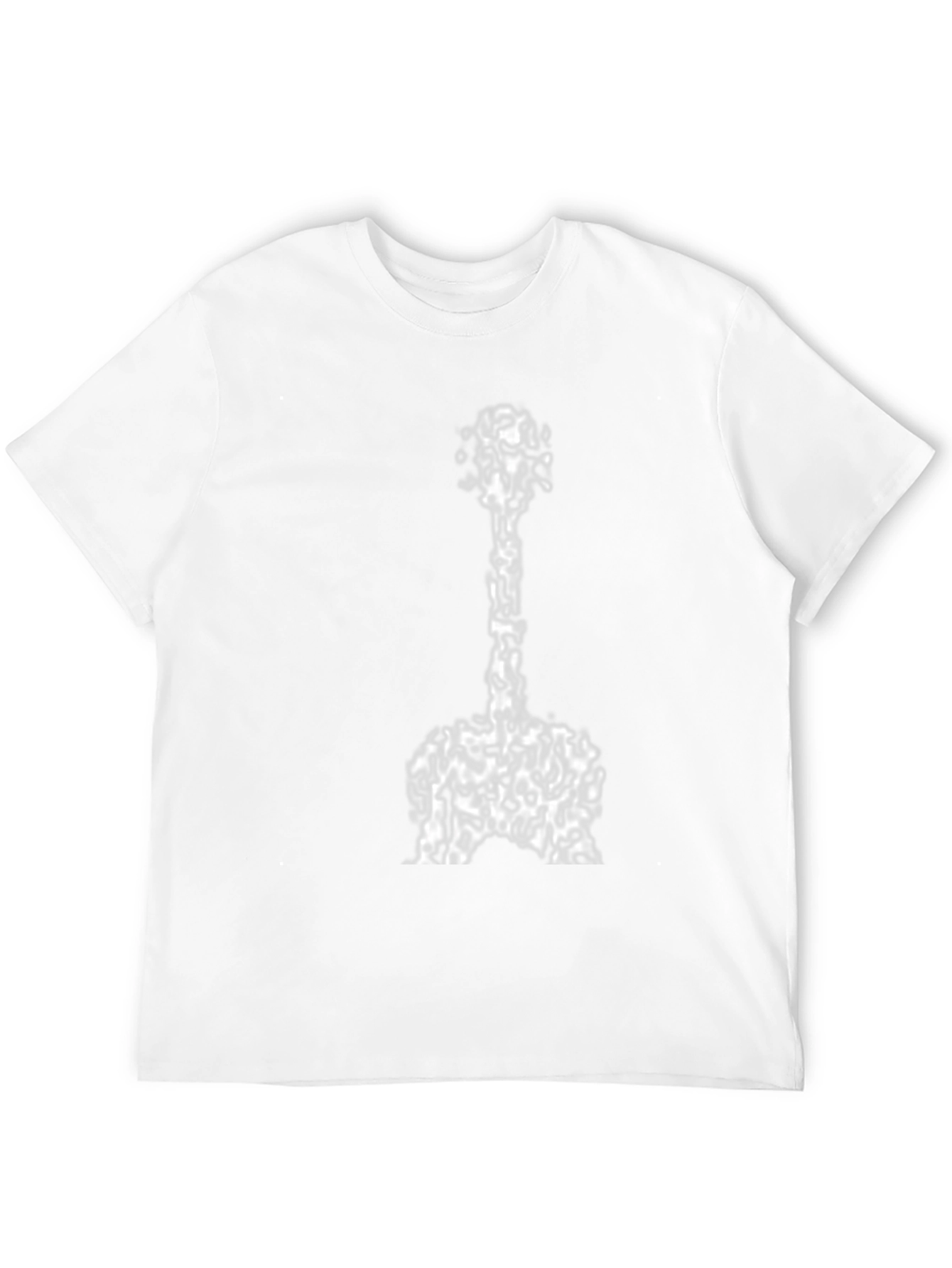 Abstract Guitar Graphic Tee - Black Cotton Blend