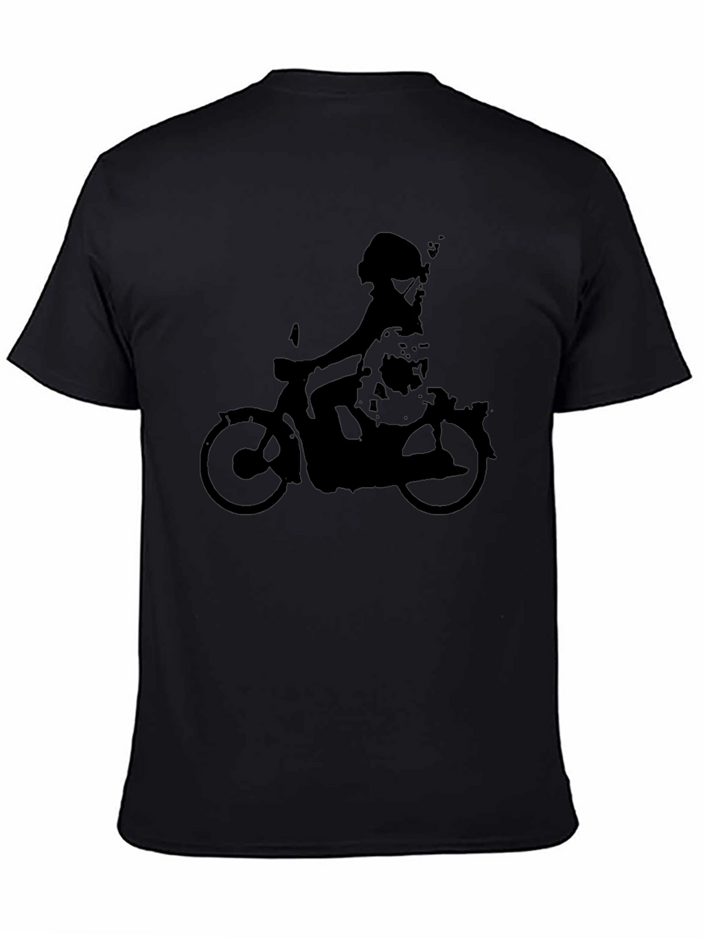 Cool Retro Scooter Graphic Black T-Shirt