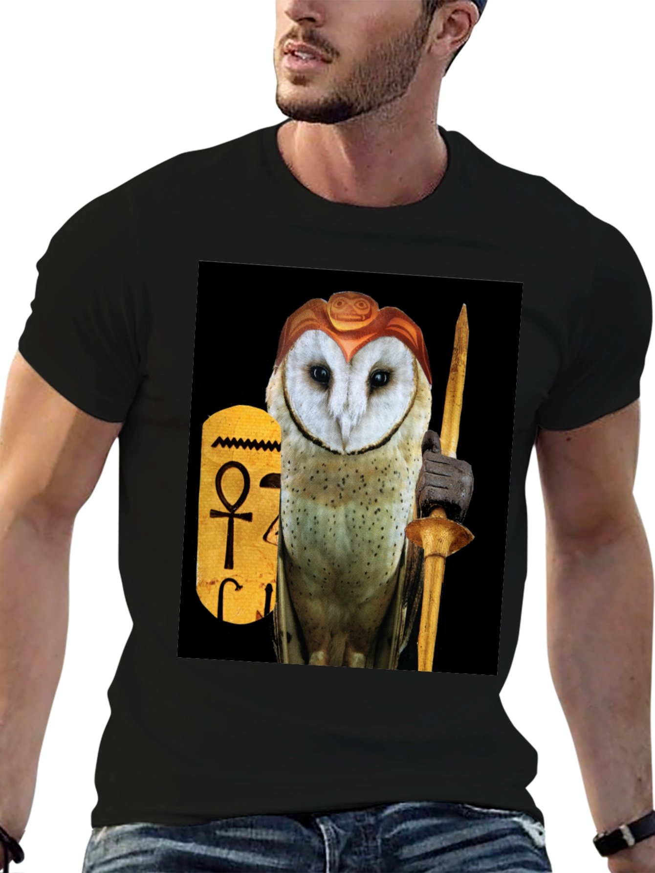Egyptian Owl Graphic T-Shirt