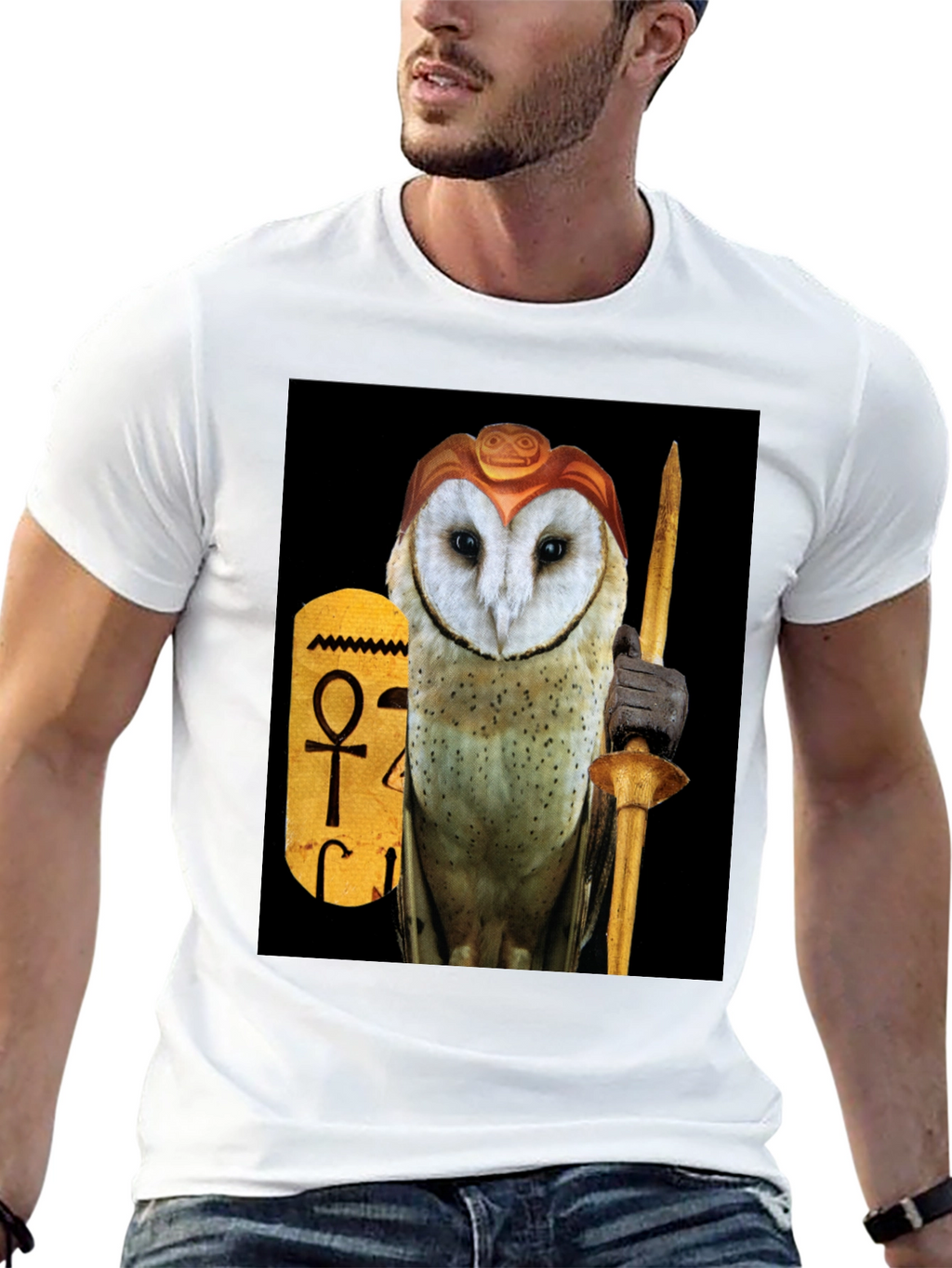 Egyptian Owl Graphic T-Shirt