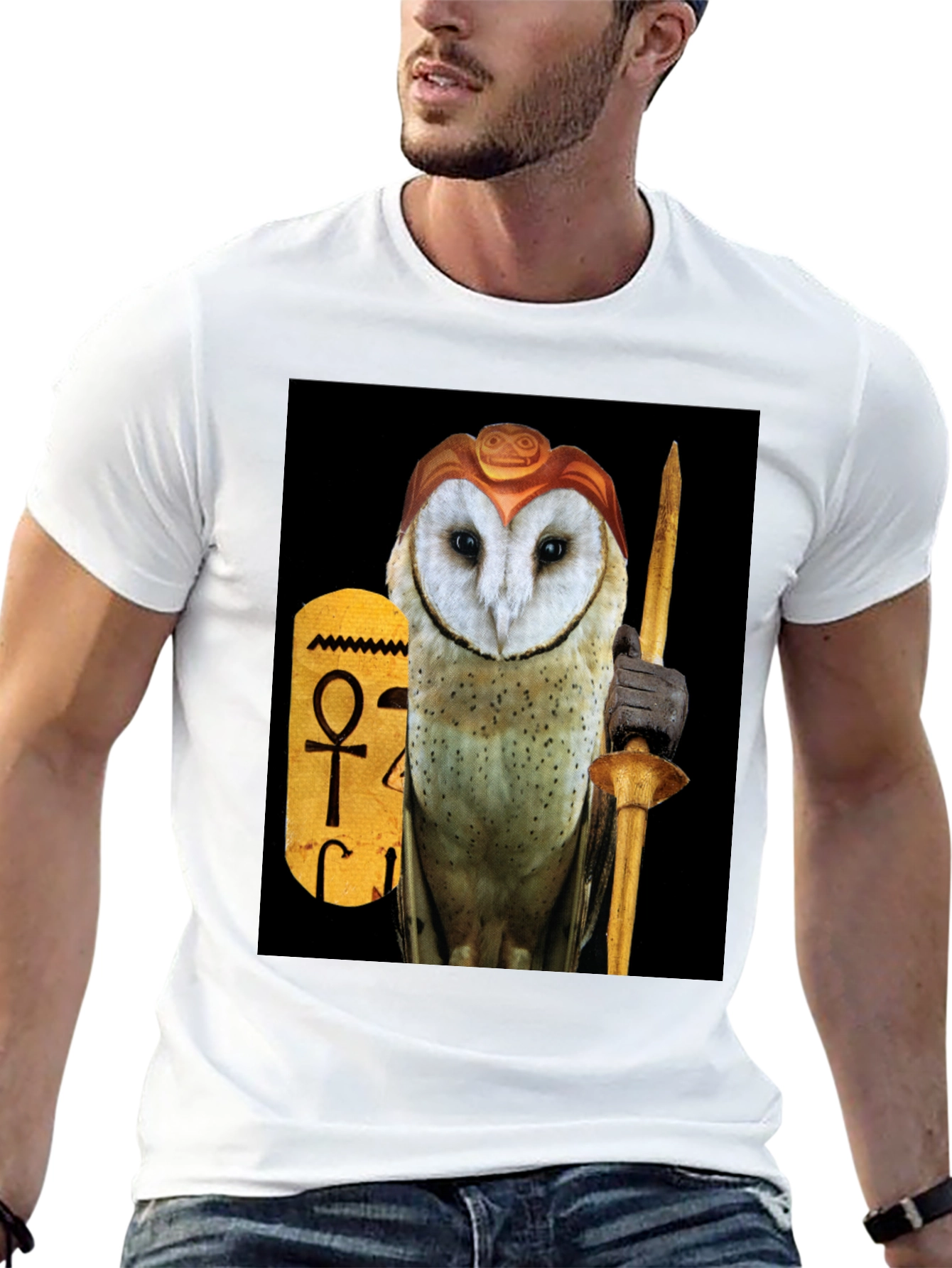 Egyptian Owl Graphic T-Shirt