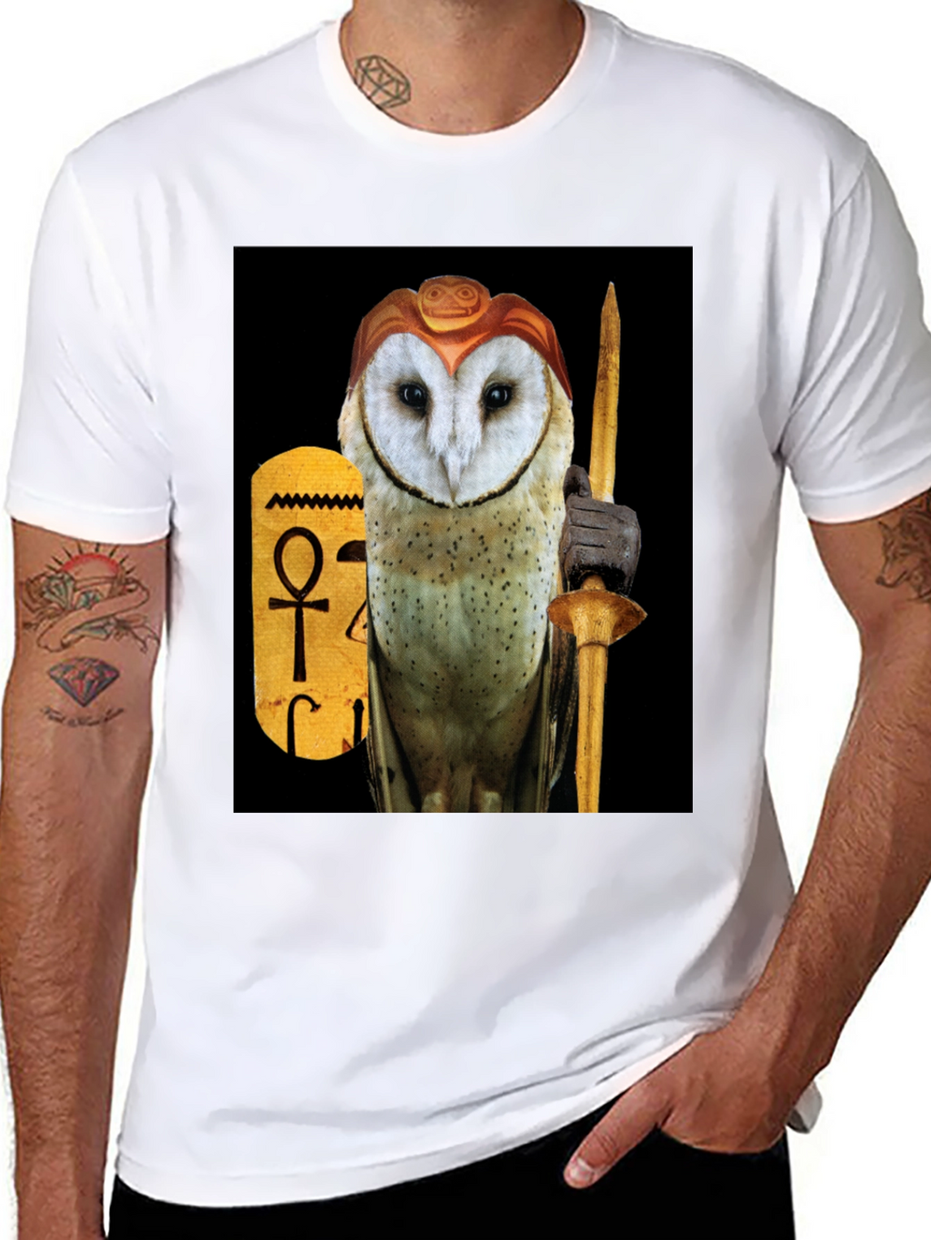 Egyptian Owl Graphic T-Shirt
