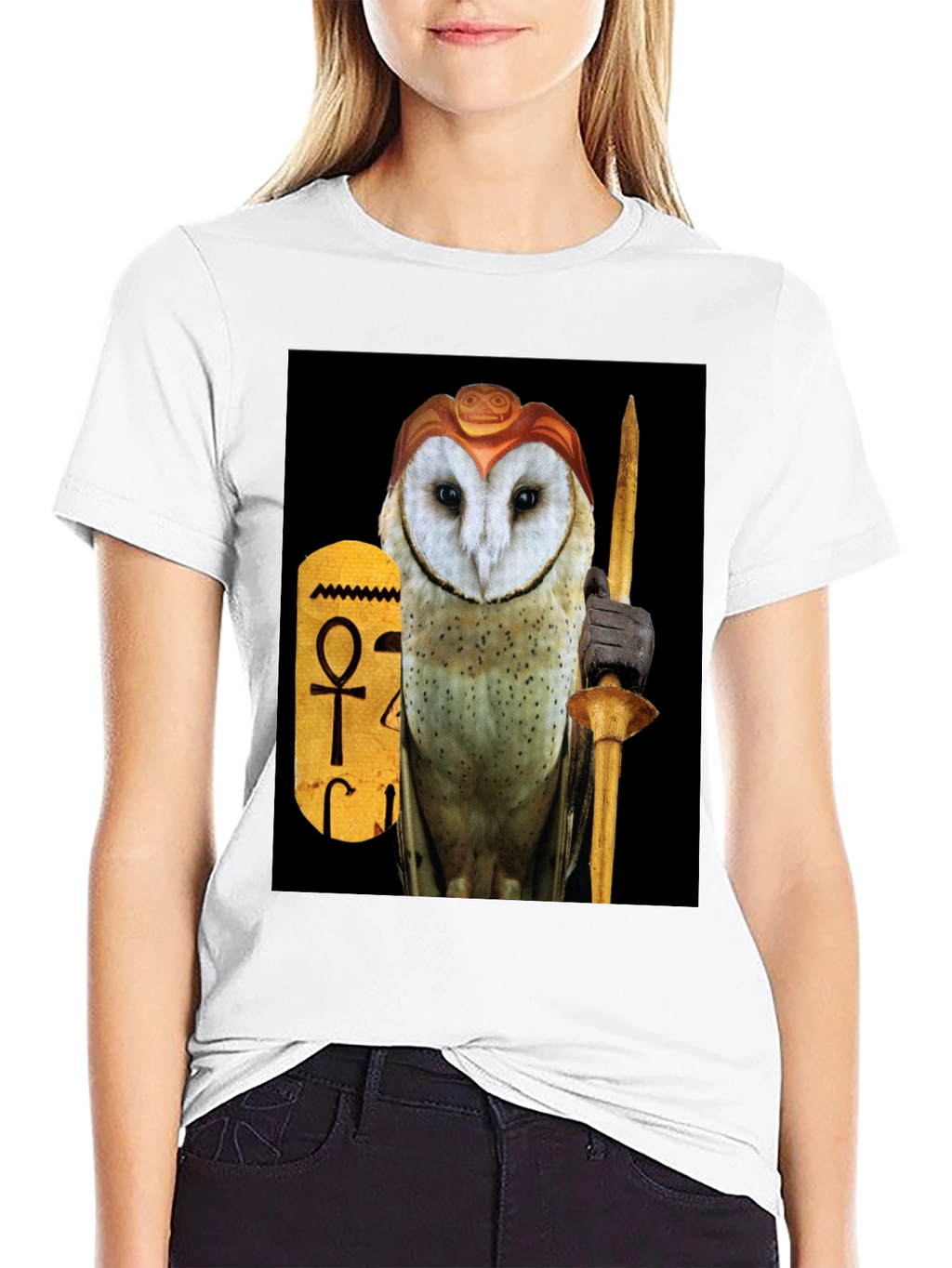 Egyptian Owl Graphic T-Shirt