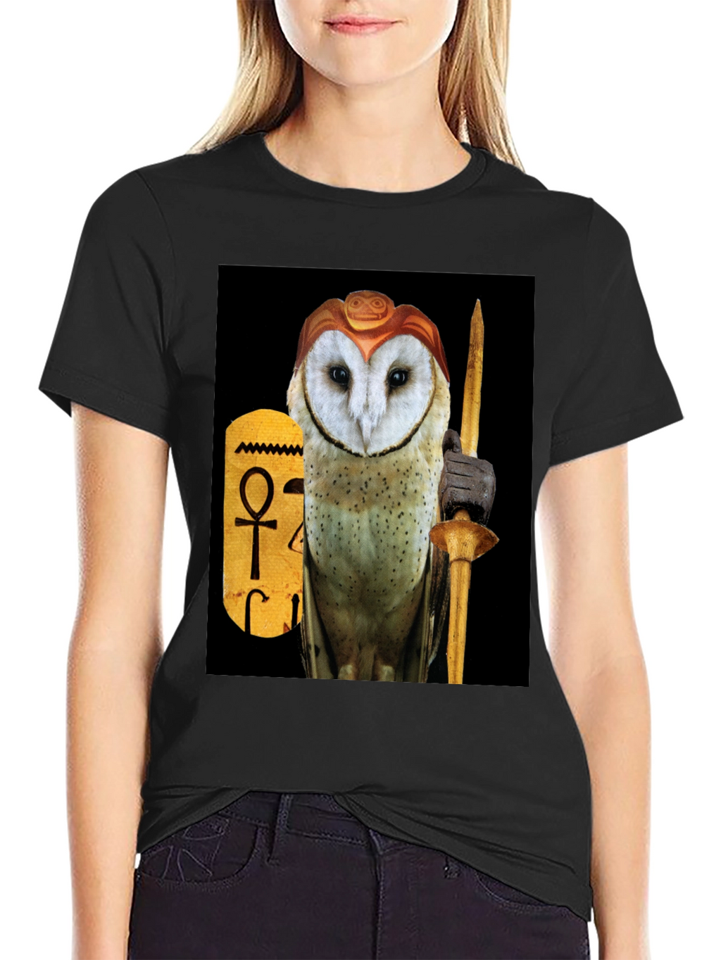 Egyptian Owl Graphic T-Shirt