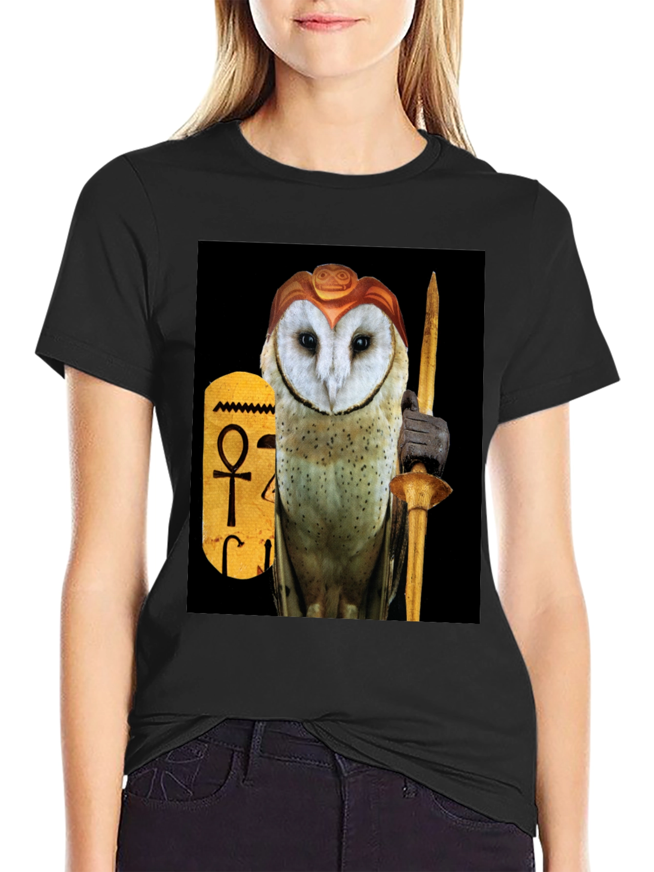 Egyptian Owl Graphic T-Shirt