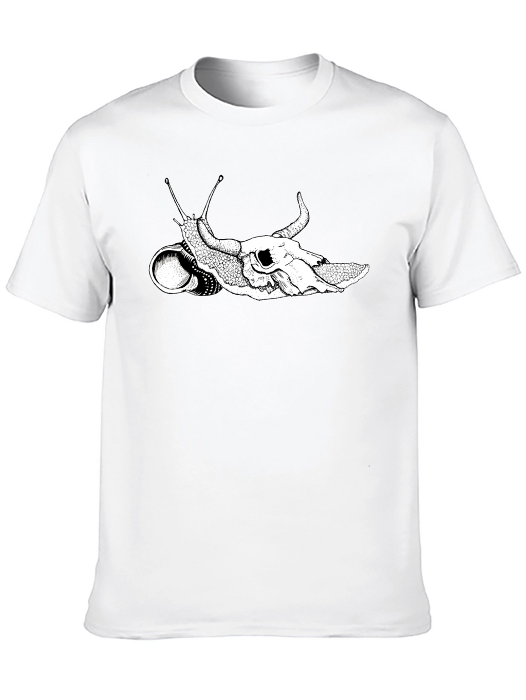 Skull Snail Graphic Tee - Unique Black T-Shirt