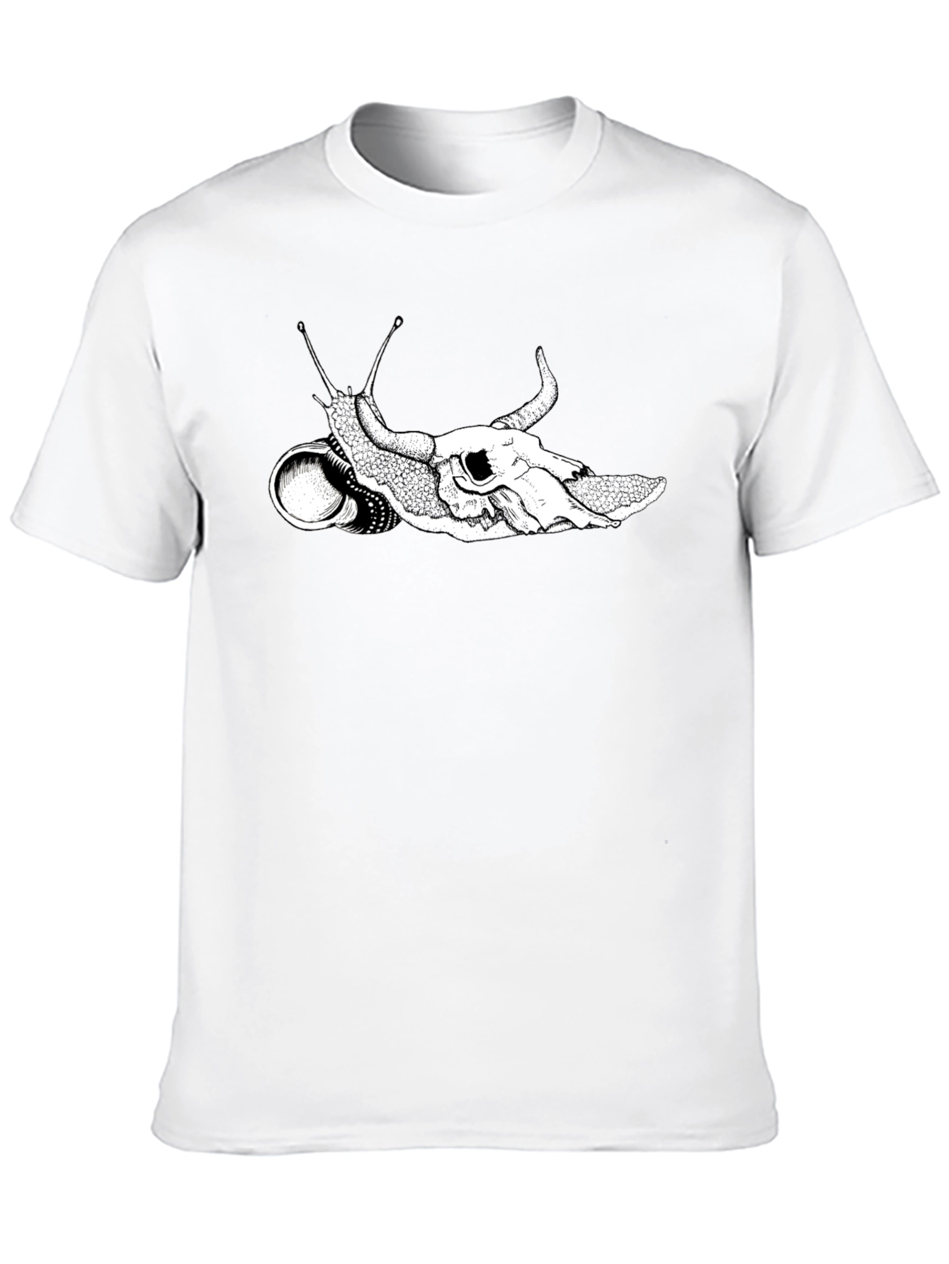 Skull Snail Graphic Tee - Unique Black T-Shirt