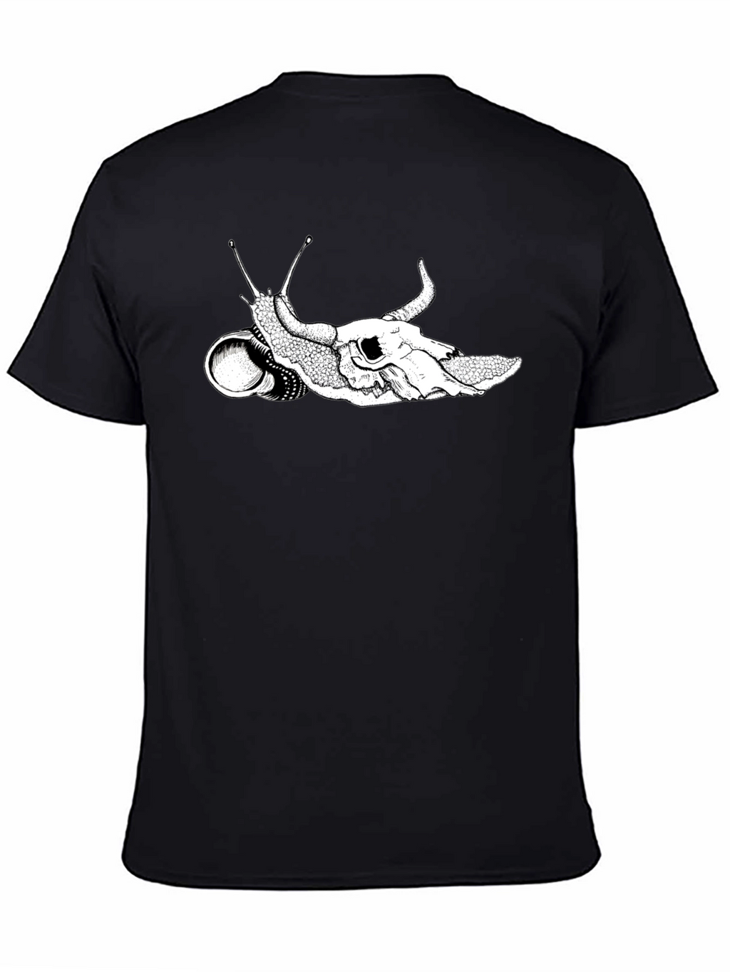 Skull Snail Graphic Tee - Unique Black T-Shirt