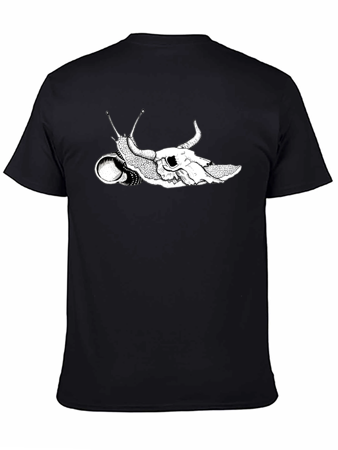 Skull Snail Graphic Tee - Unique Black T-Shirt