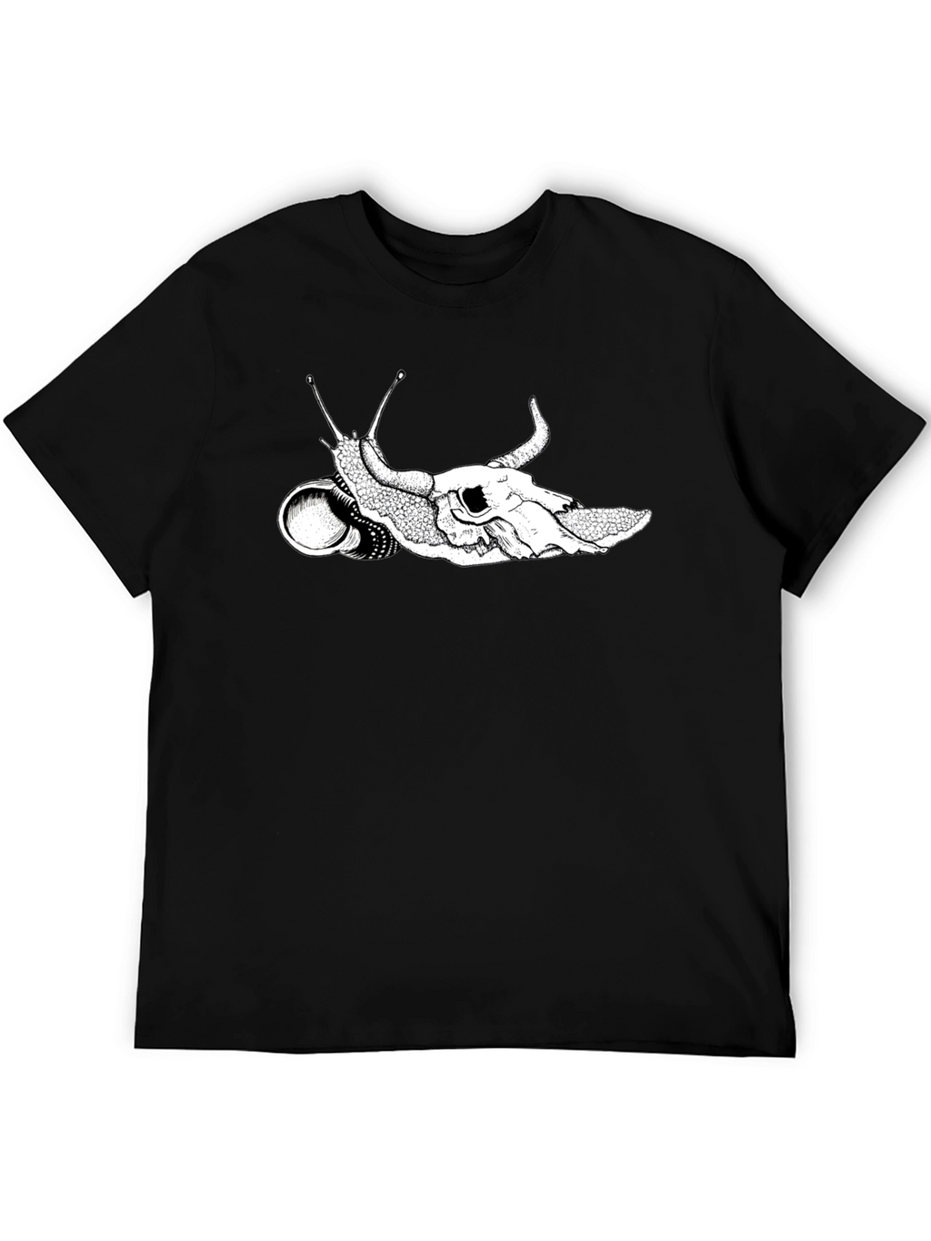 Skull Snail Graphic Tee - Unique Black T-Shirt