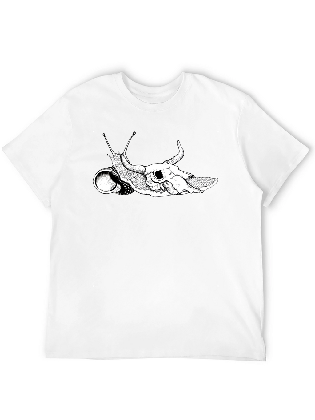 Skull Snail Graphic Tee - Unique Black T-Shirt