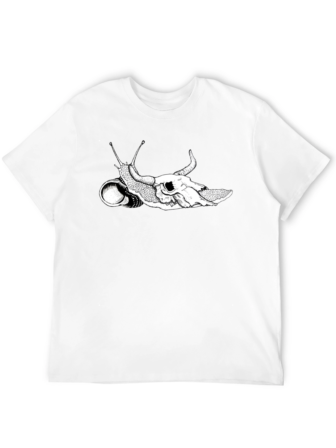 Skull Snail Graphic Tee - Unique Black T-Shirt