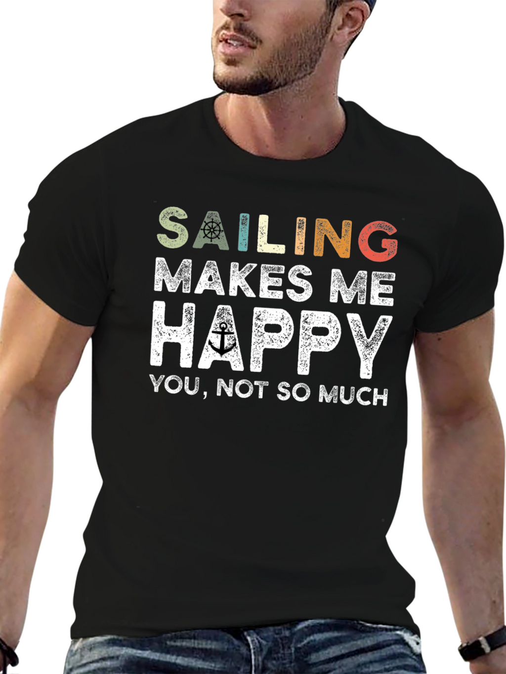Sailing Makes Me Happy Graphic T-Shirt