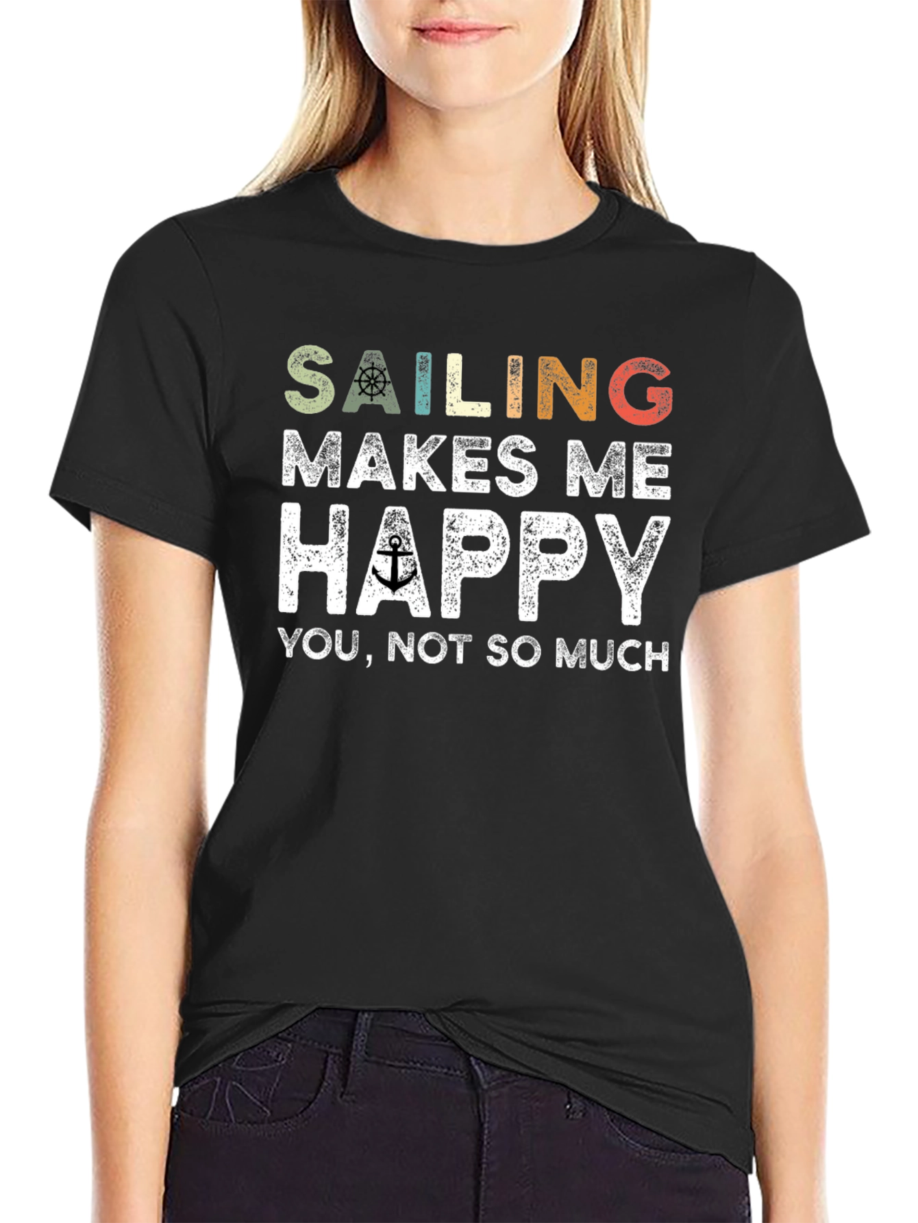 Sailing Makes Me Happy Graphic T-Shirt