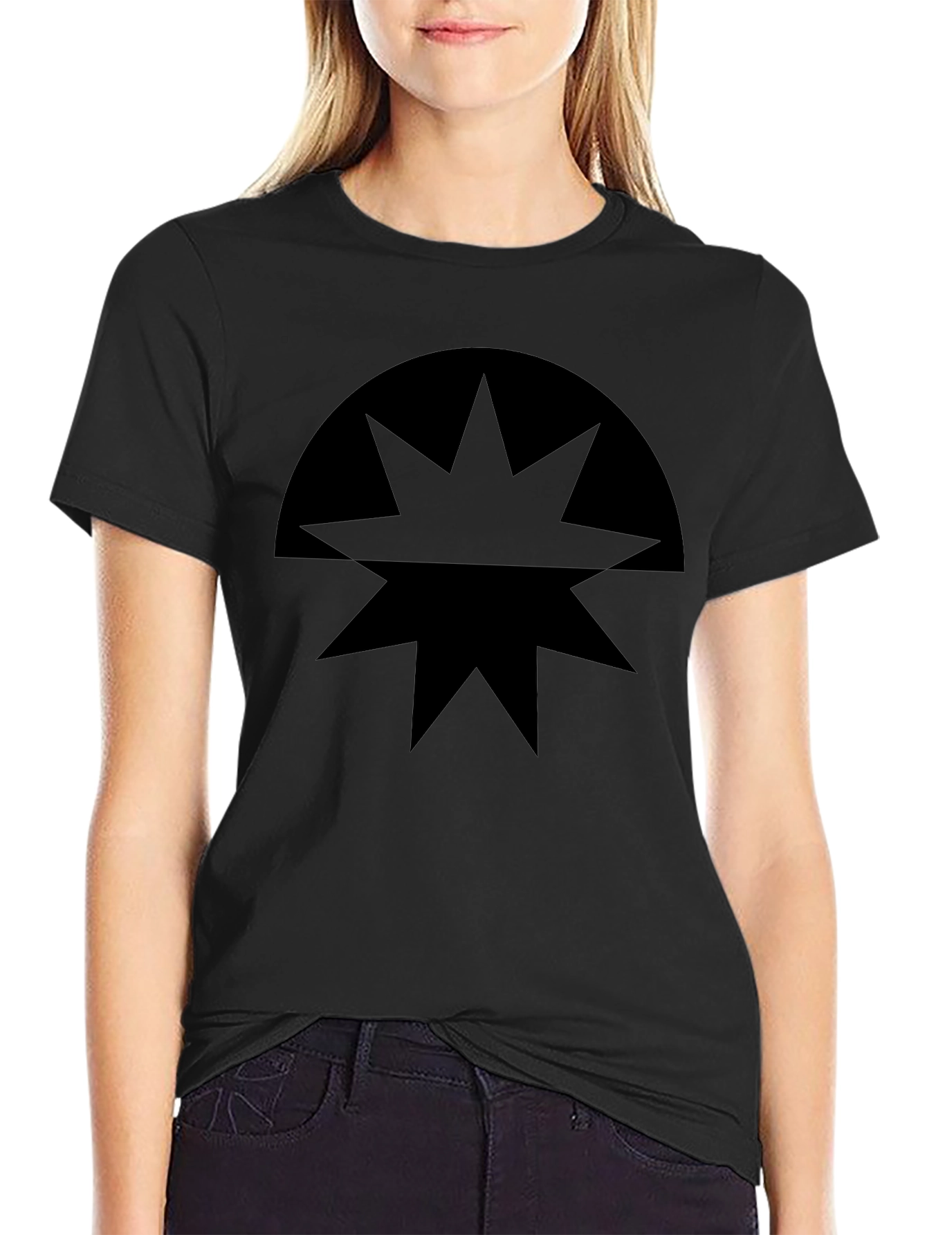 Black Starburst Graphic T-Shirt