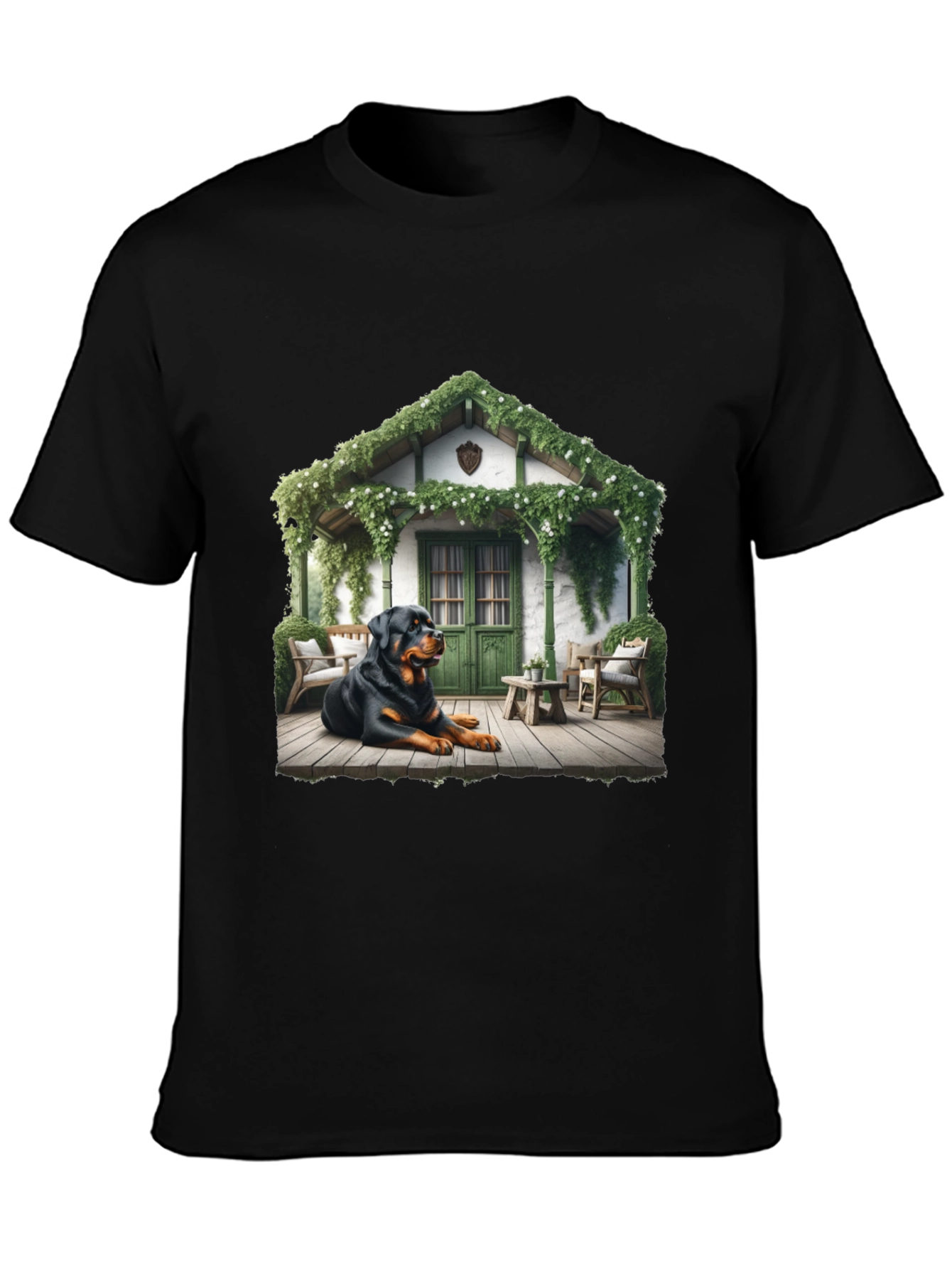 Rottweiler Dog Cottage T-Shirt