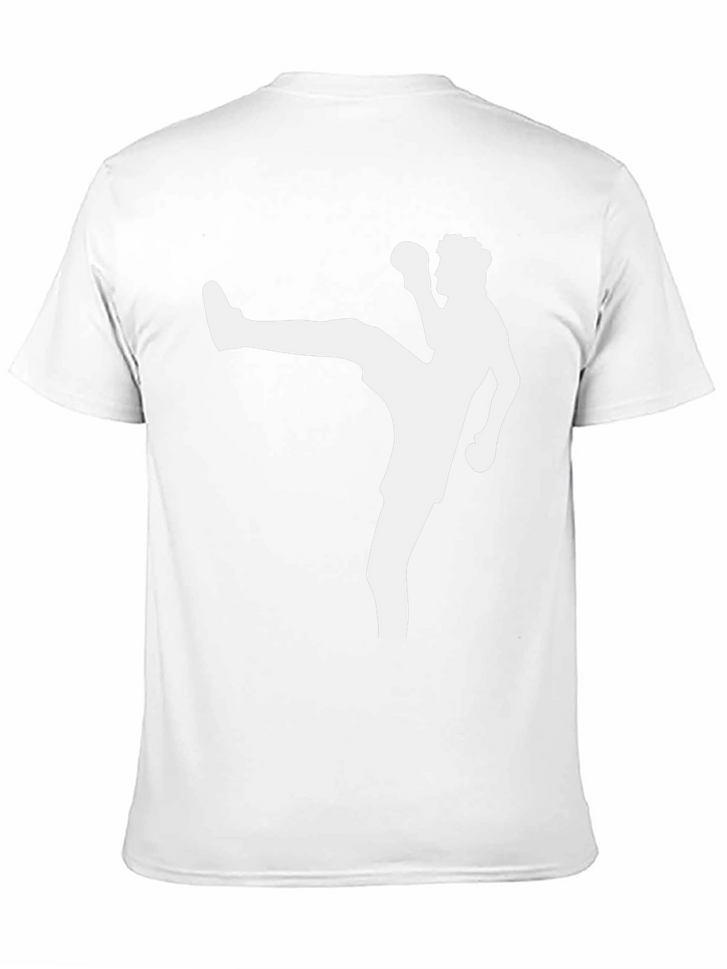 Kickboxing Silhouette Graphic Tee - Black Cotton