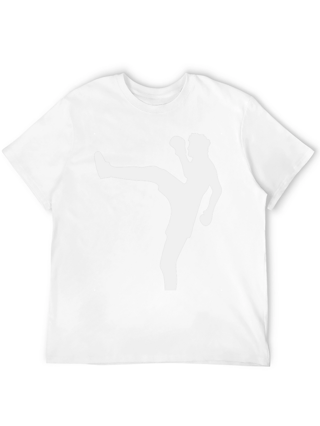 Kickboxing Silhouette Graphic Tee - Black Cotton