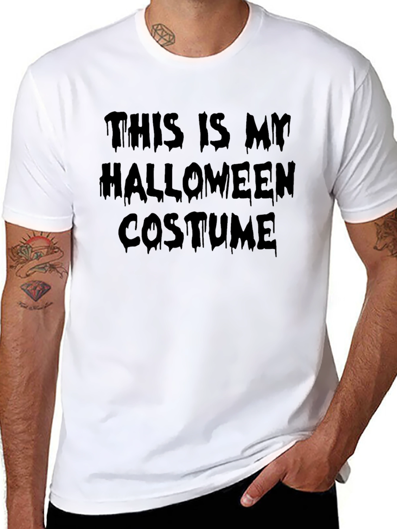 Halloween Costume T-Shirt - Mens Black Tee
