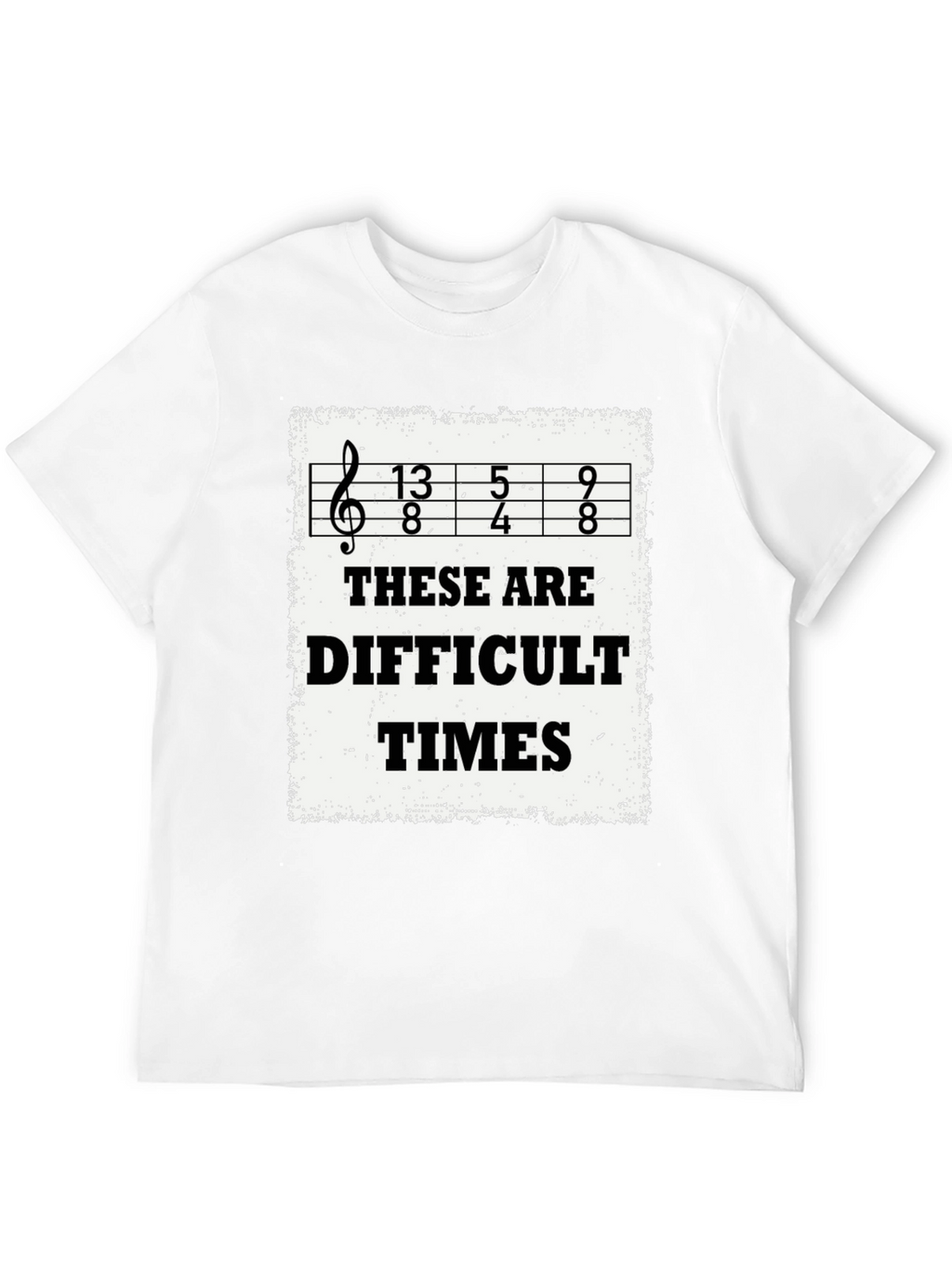 Difficult Times Ukulele T-Shirt - Black Cotton Tee