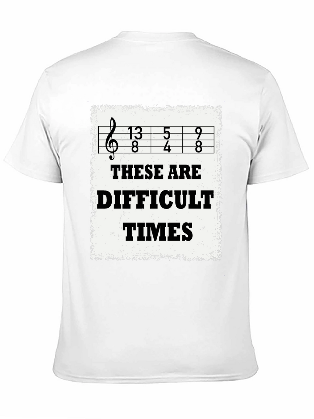 Difficult Times Ukulele T-Shirt - Black Cotton Tee