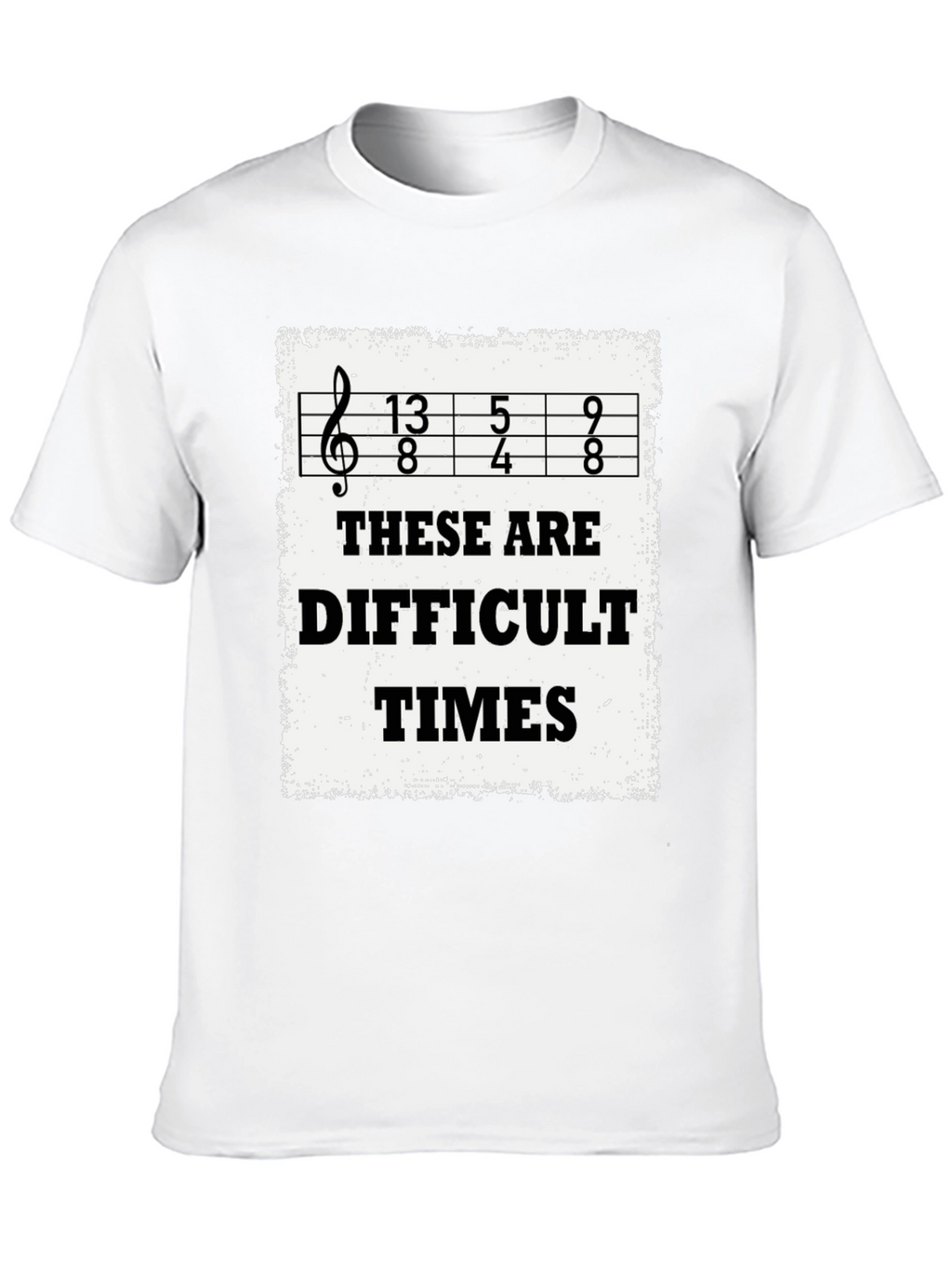 Difficult Times Ukulele T-Shirt - Black Cotton Tee