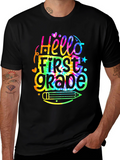 Hello First Grade Tie Dye T-Shirt