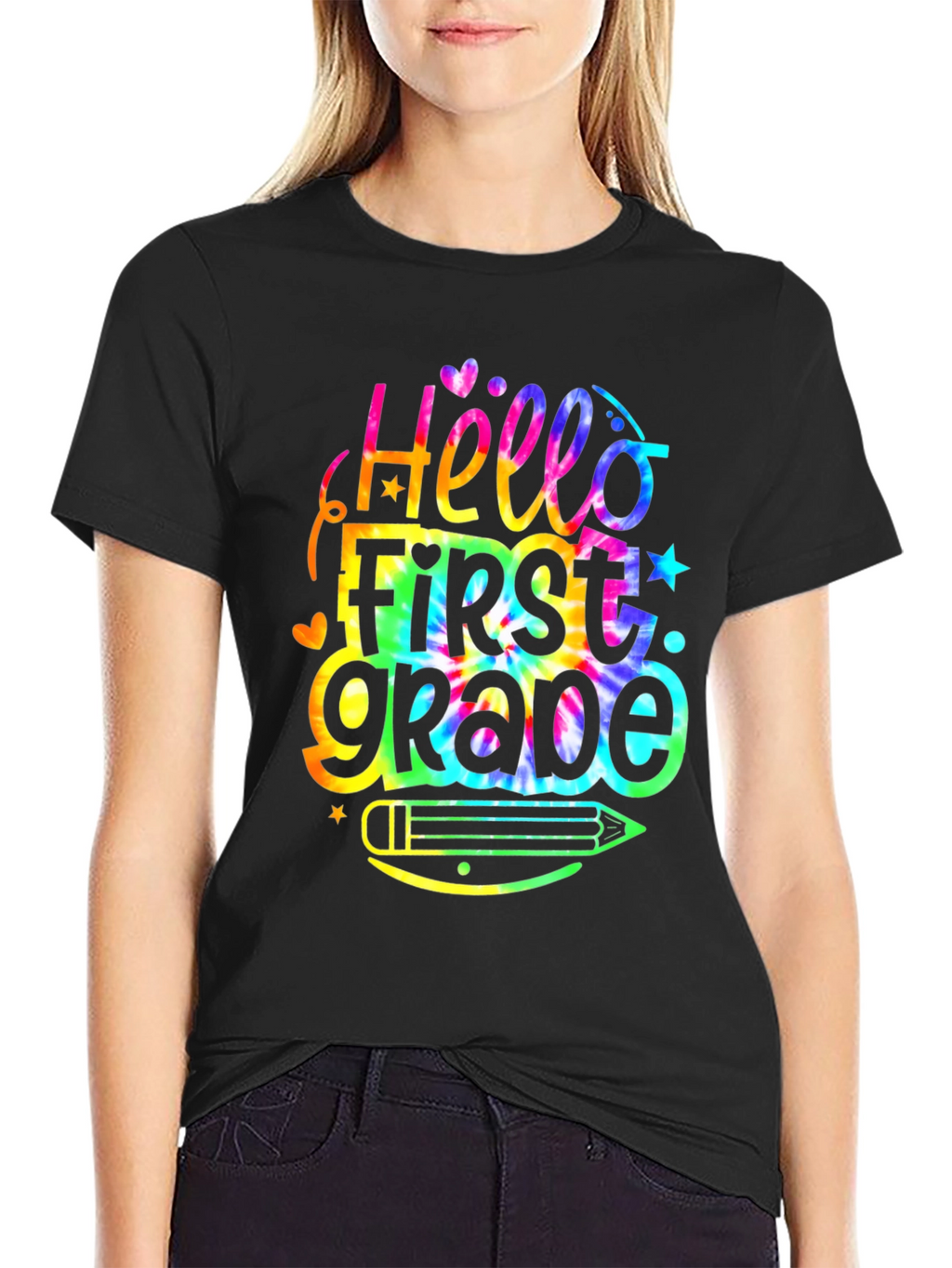 Hello First Grade Tie Dye T-Shirt