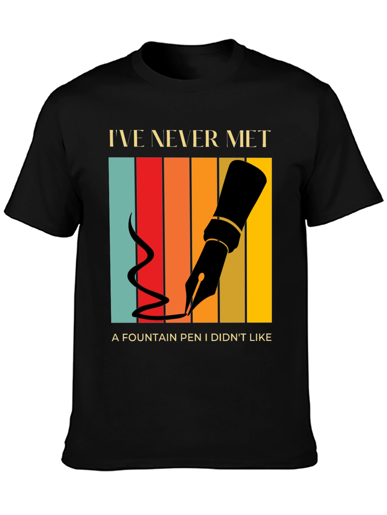 Fountain Pen Lover T-Shirt Retro Design
