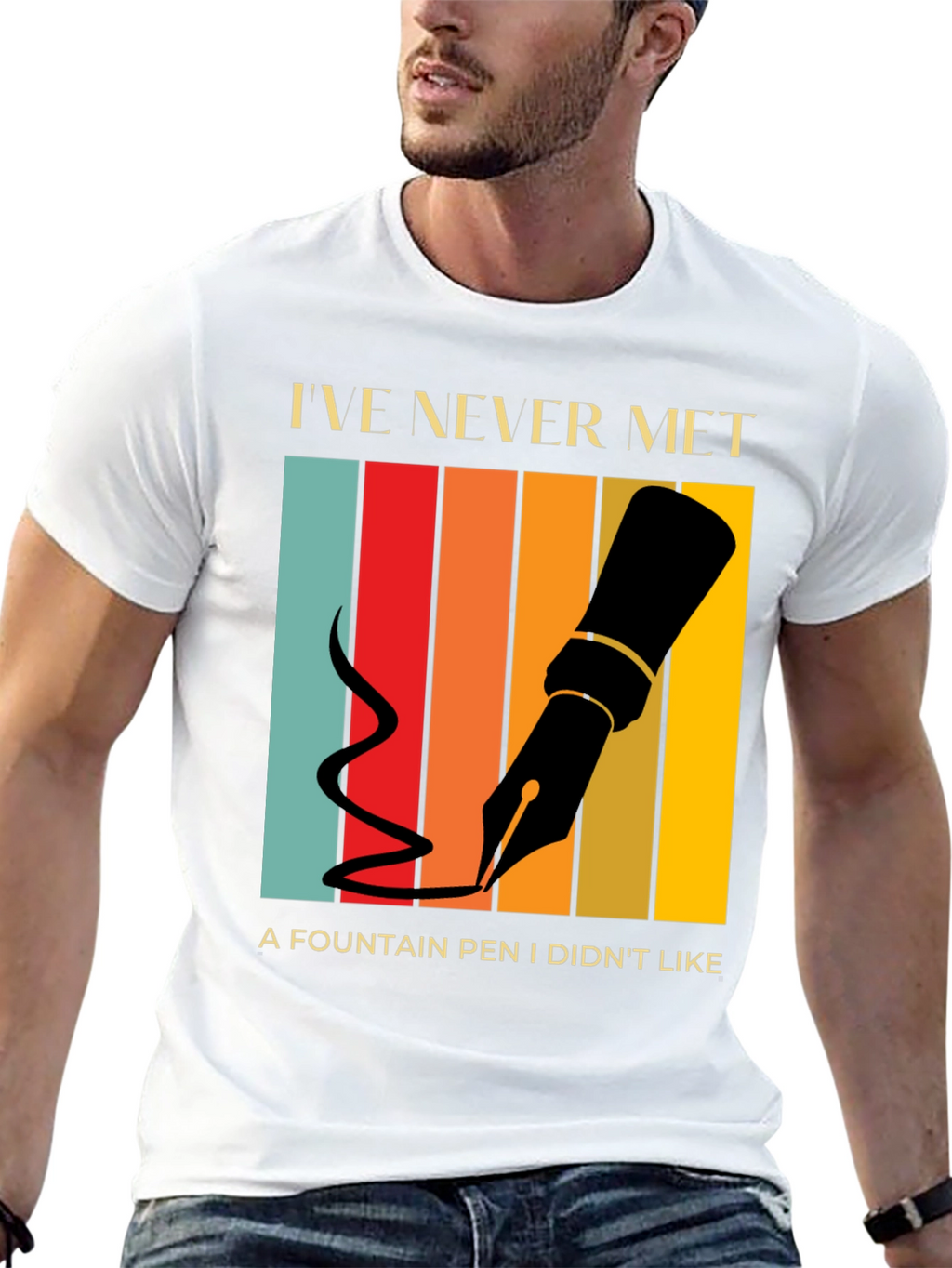 Fountain Pen Lover T-Shirt Retro Design