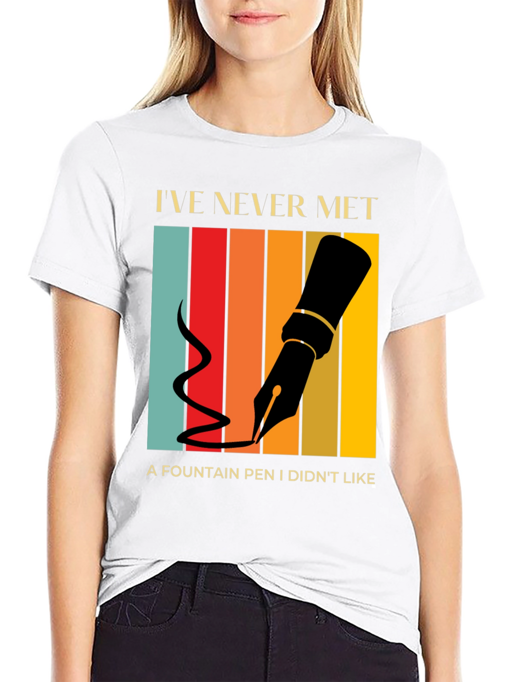 Fountain Pen Lover T-Shirt Retro Design