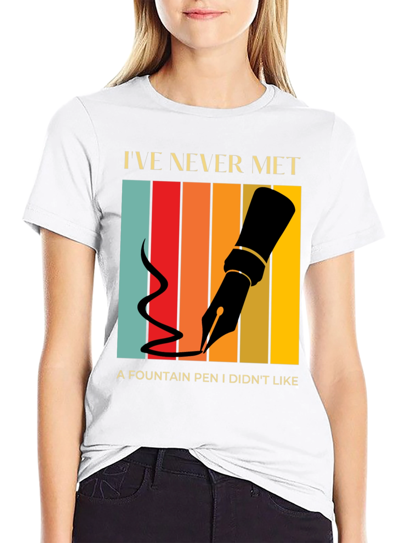 Fountain Pen Lover T-Shirt Retro Design