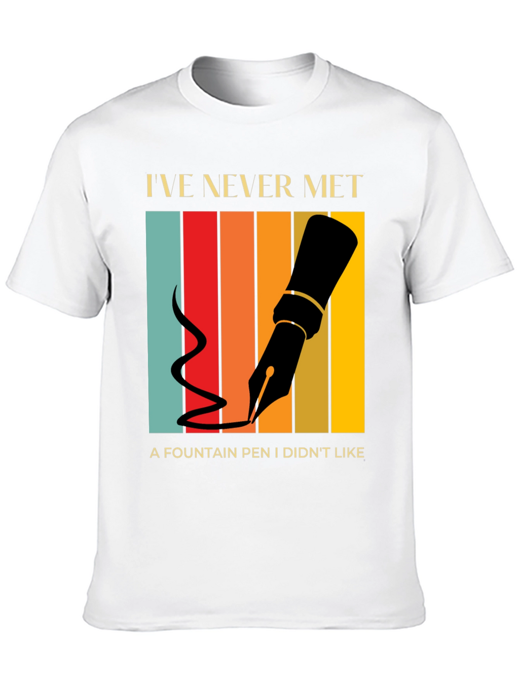 Fountain Pen Lover T-Shirt Retro Design