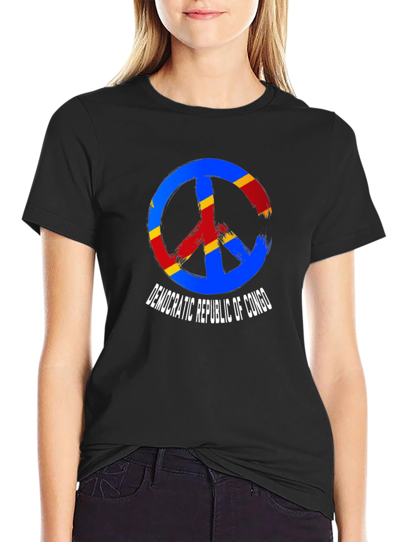 Democratic Republic of Congo Peace Sign T-Shirt