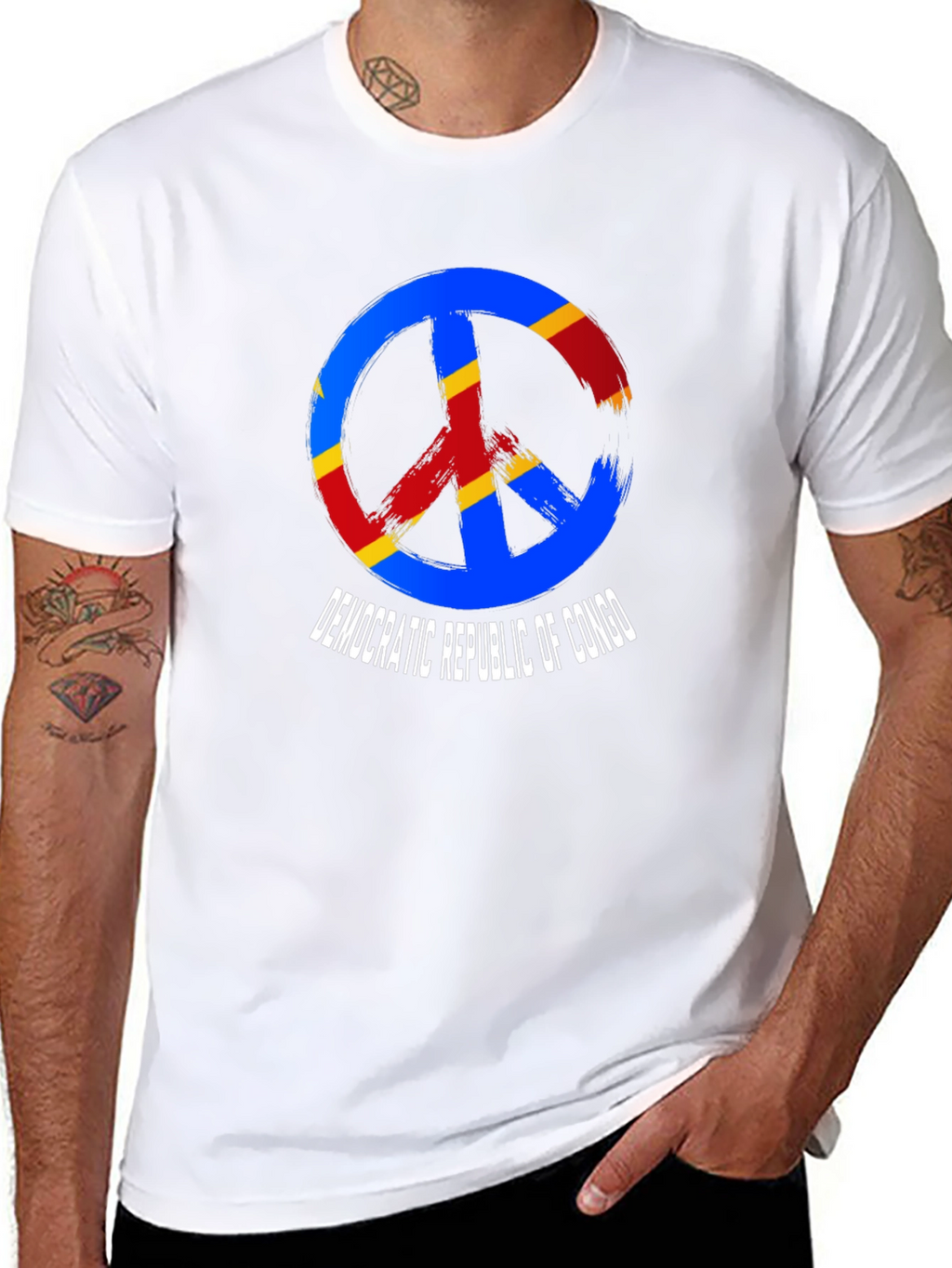 Democratic Republic of Congo Peace Sign T-Shirt