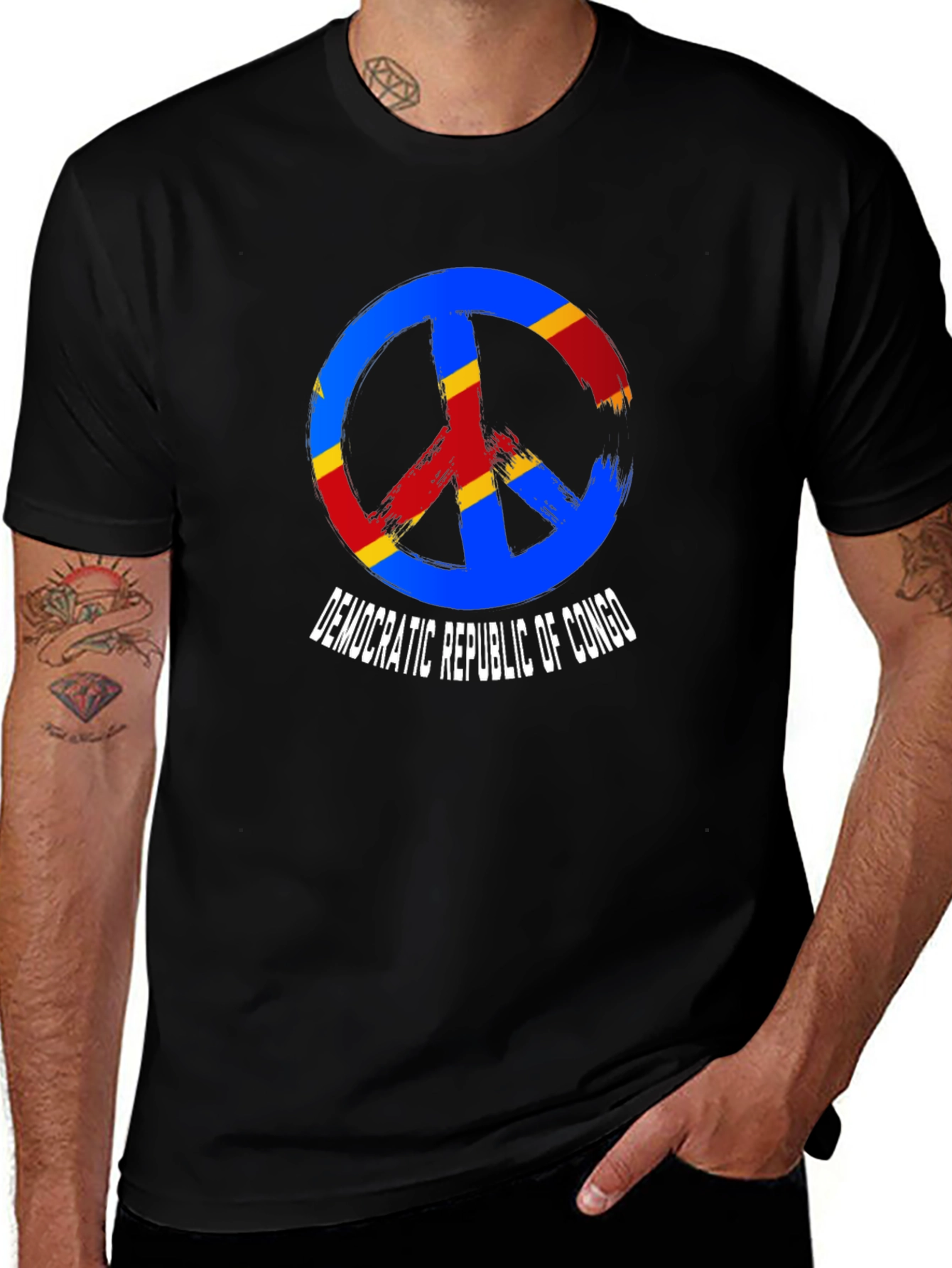 Democratic Republic of Congo Peace Sign T-Shirt