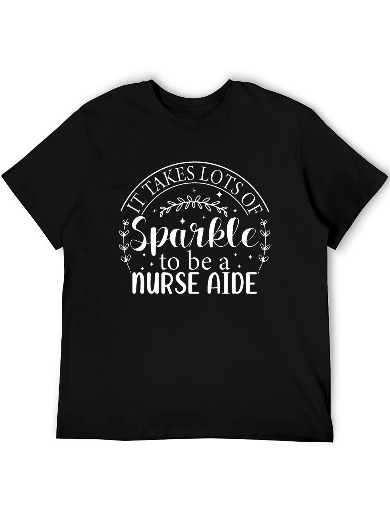 Sparkle Nurse Aide T-Shirt - Black