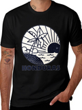 Honduras Beach Scene Graphic Tee - Island Vacation Shirt