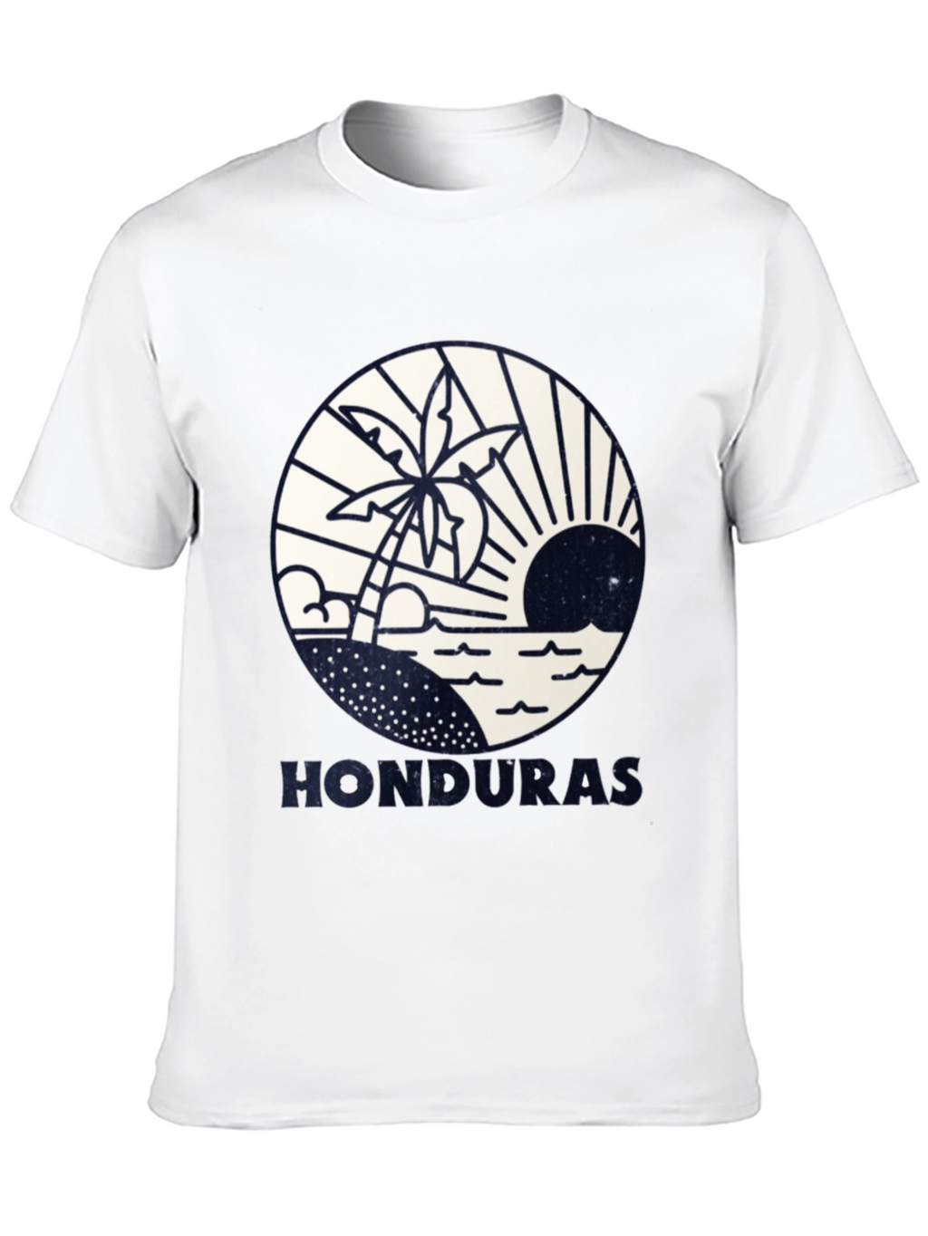 Honduras Beach Scene Graphic Tee - Island Vacation Shirt