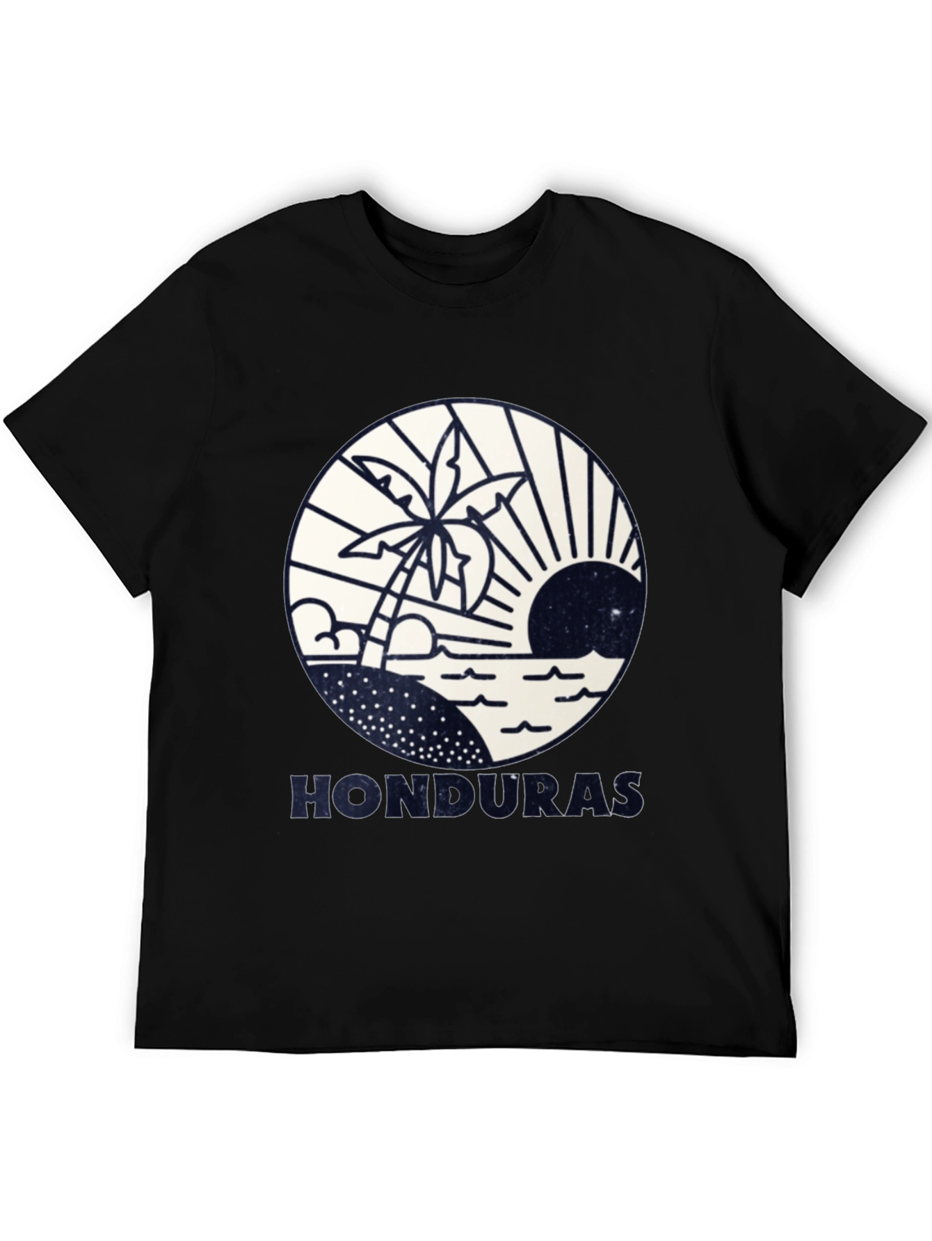 Honduras Beach Scene Graphic Tee - Island Vacation Shirt